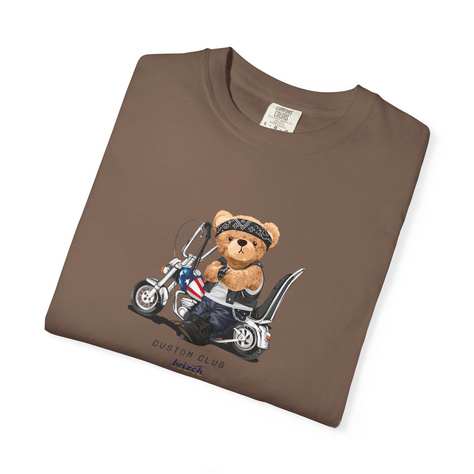 Teddy Bear on Scooter T-Shirt — Cute Vintage Scooter Graphic Tee Lifestyle