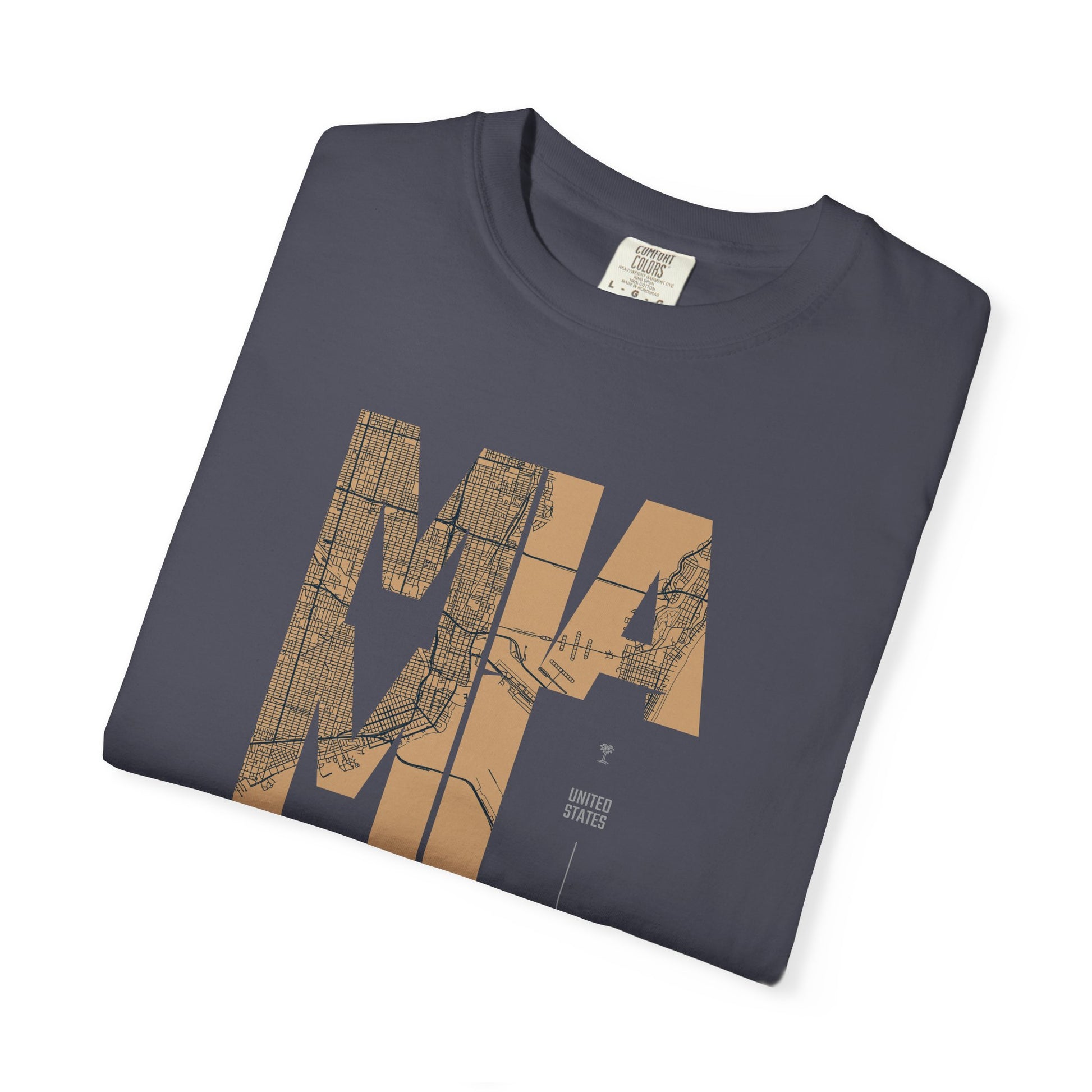 MIA Miami Palm Tree Graphic T-Shirt — Retro Beach Vibes