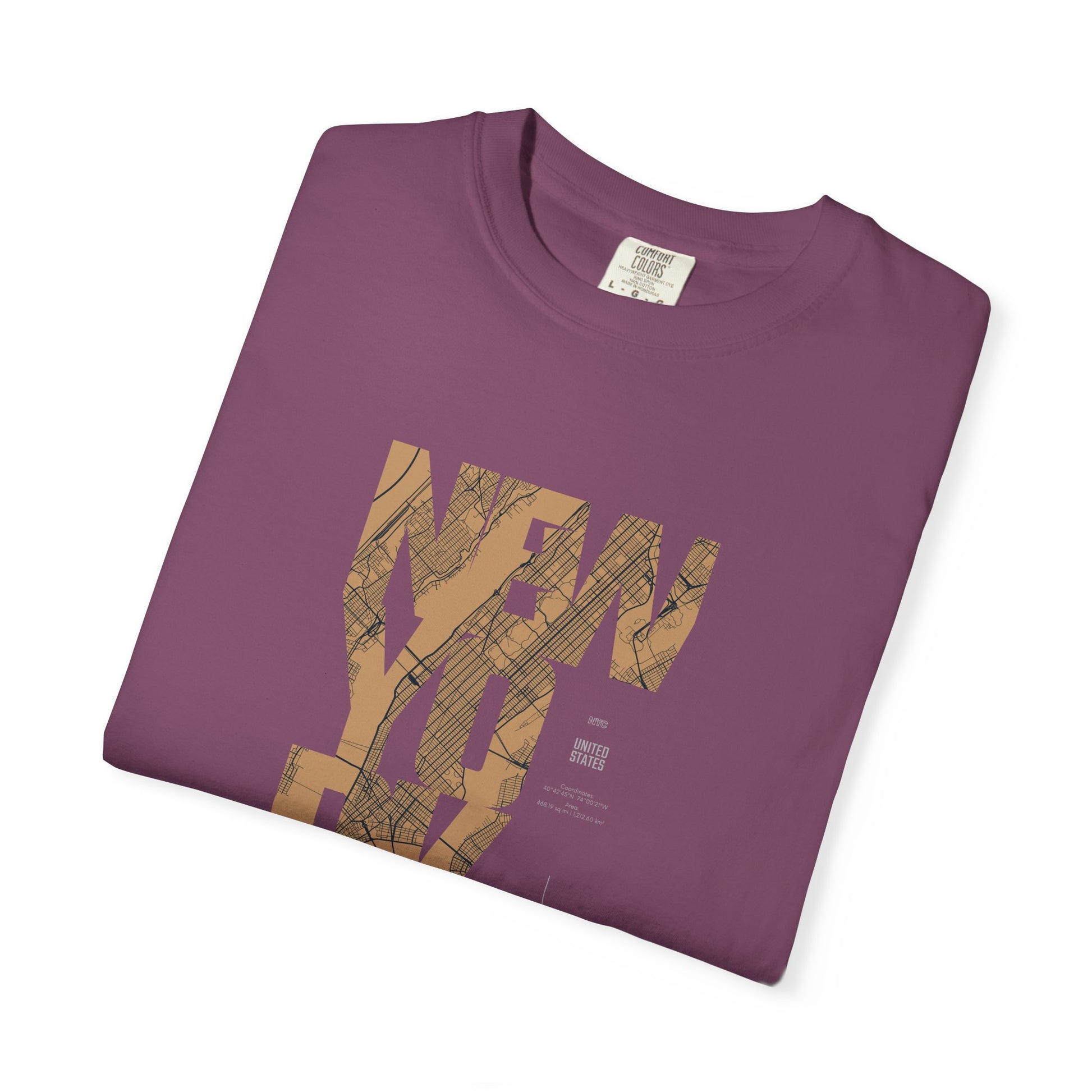 New York Woodgrain T-Shirt — Urban City Typography Tee