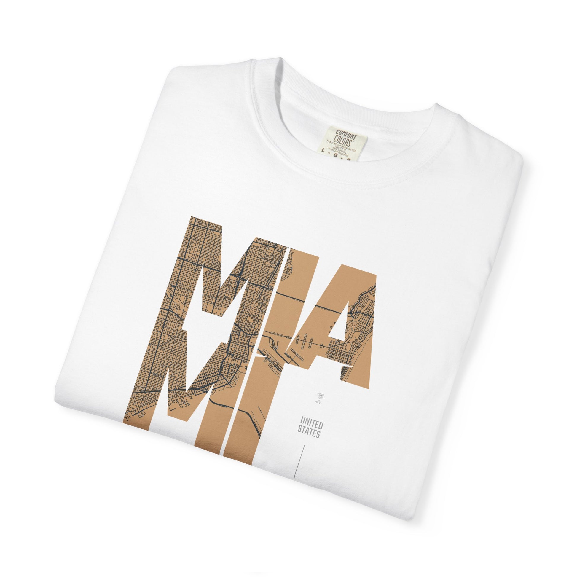 MIA Miami Palm Tree Graphic T-Shirt — Retro Beach Vibes