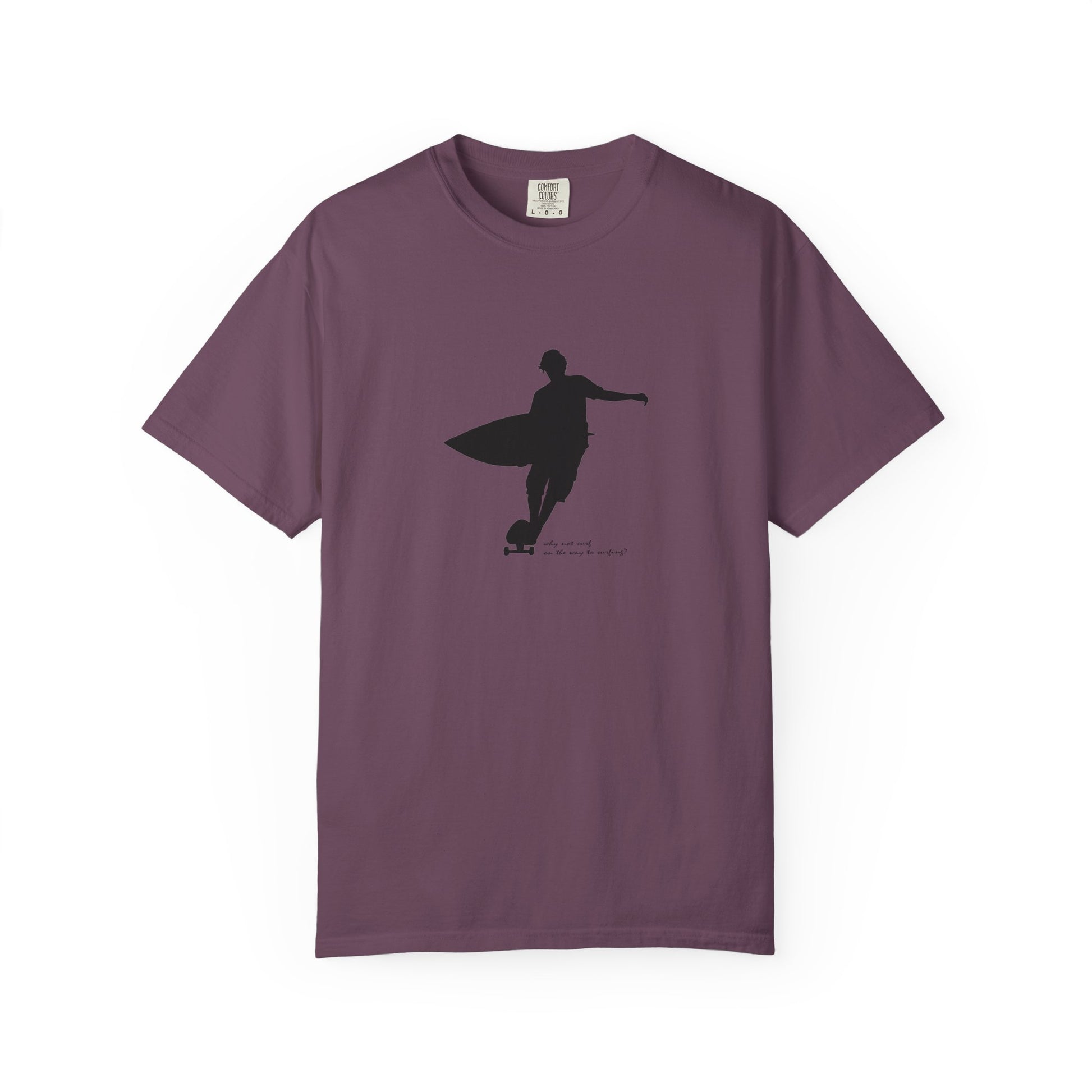 Surfer Silhouette Tee — Minimal Surfboard Graphic T-Shirt