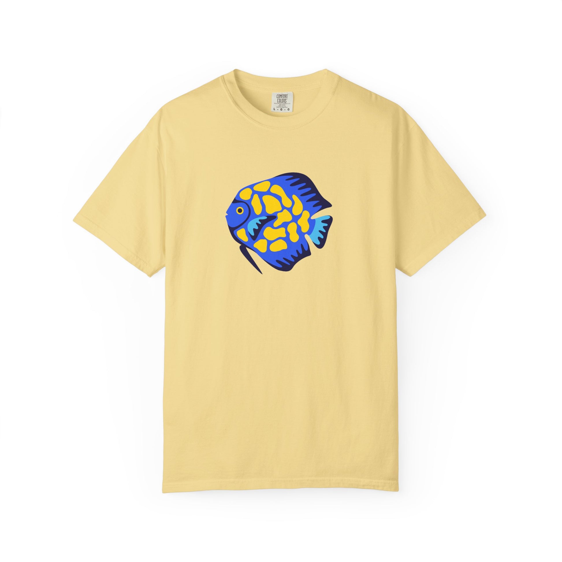 T-Shirt — Tropical Blue Yellow Angelfish Graphic Tee