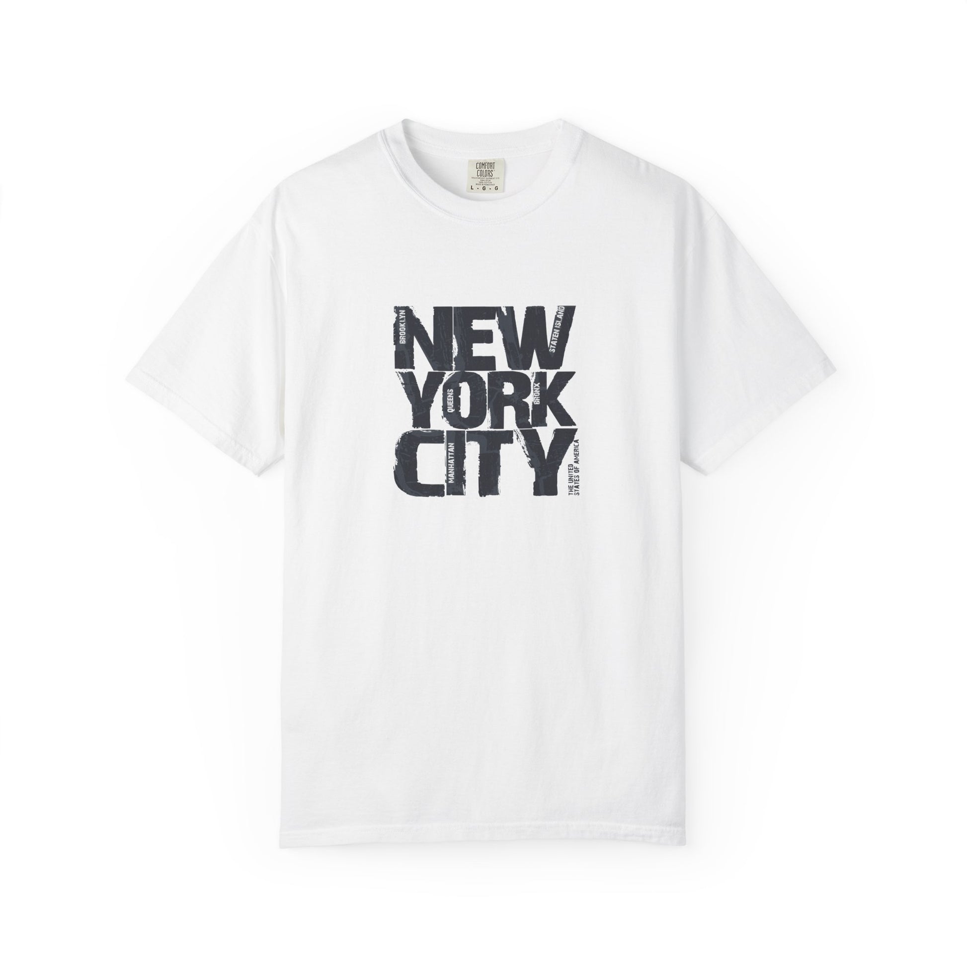 New York City Block Print T-Shirt — Vintage Urban Graphic Tee