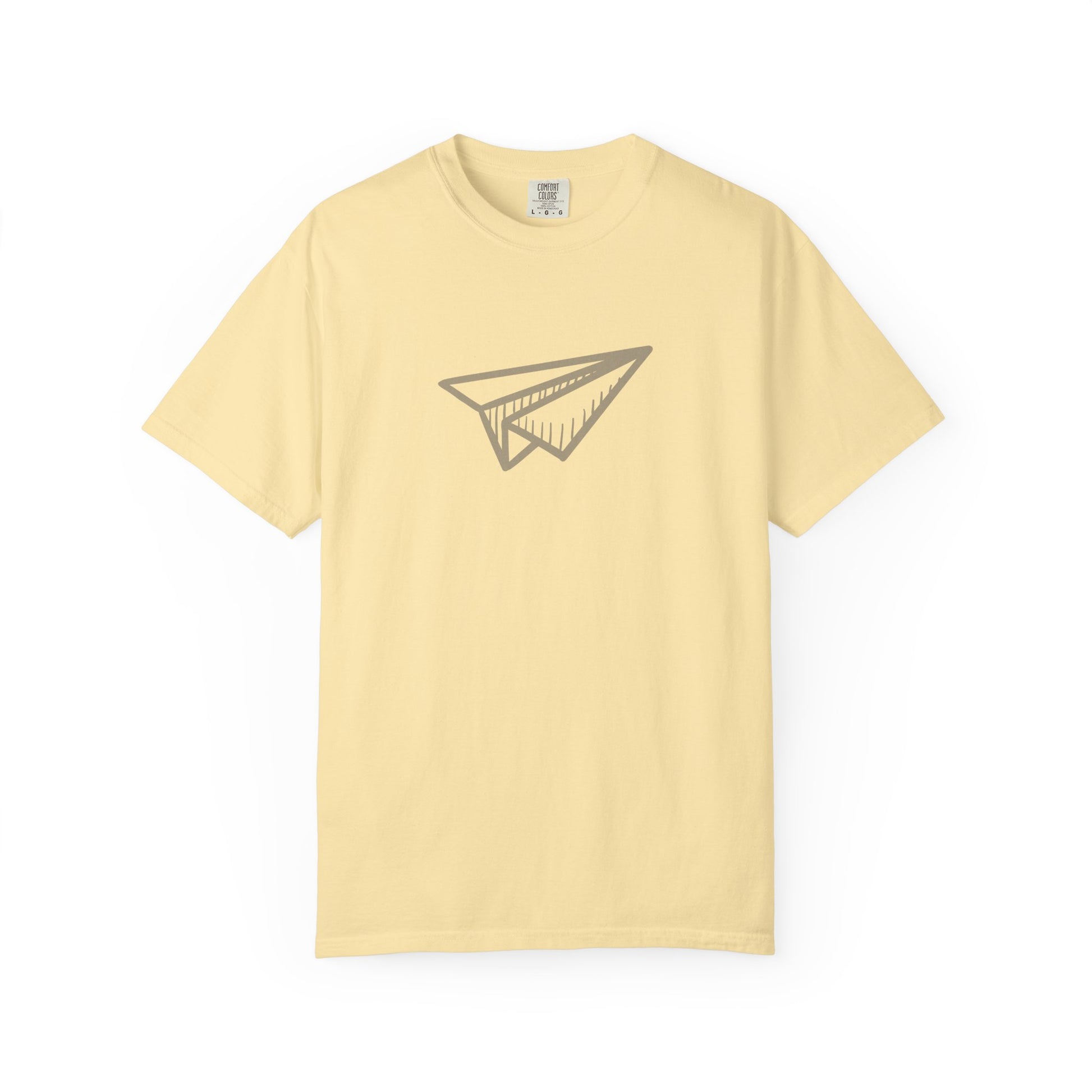 Paper Airplane Graphic T-Shirt – Minimalist Retro Plane Tee