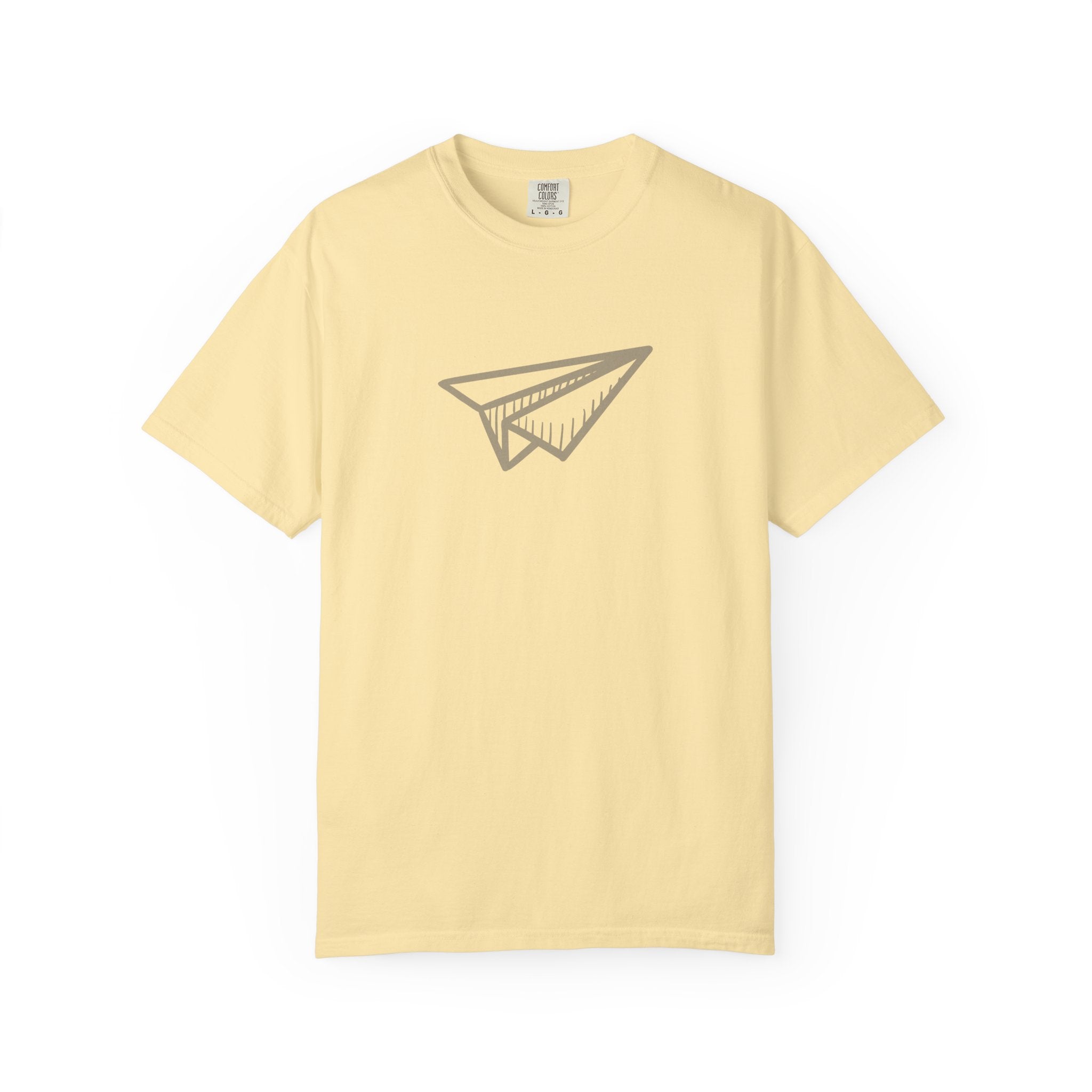 Paper Airplane Graphic T-Shirt – Minimalist Retro Plane Tee