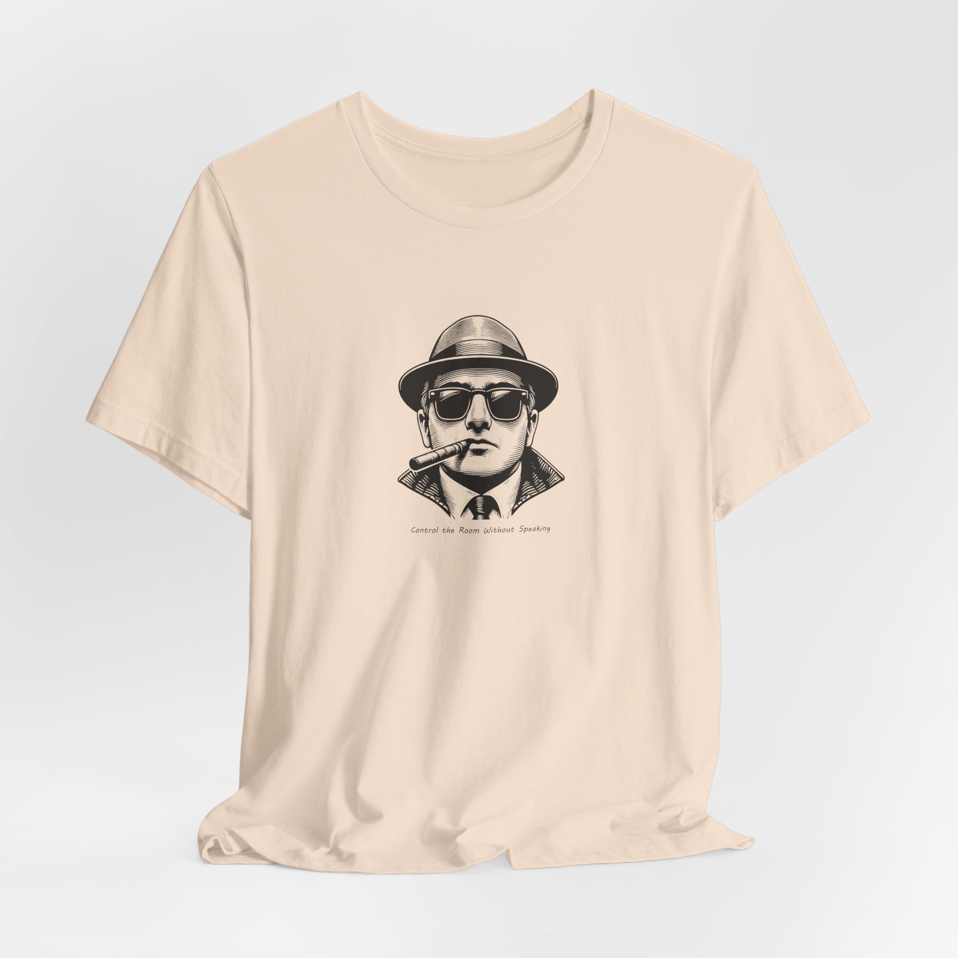 Vintage Mobster Portrait T‑Shirt — Retro Sunglasses & Cigar Graphic Tee