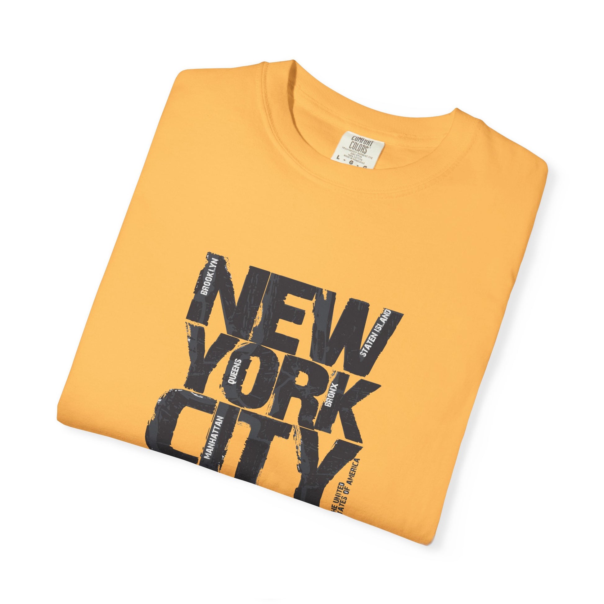 New York City Block Print T-Shirt — Vintage Urban Graphic Tee