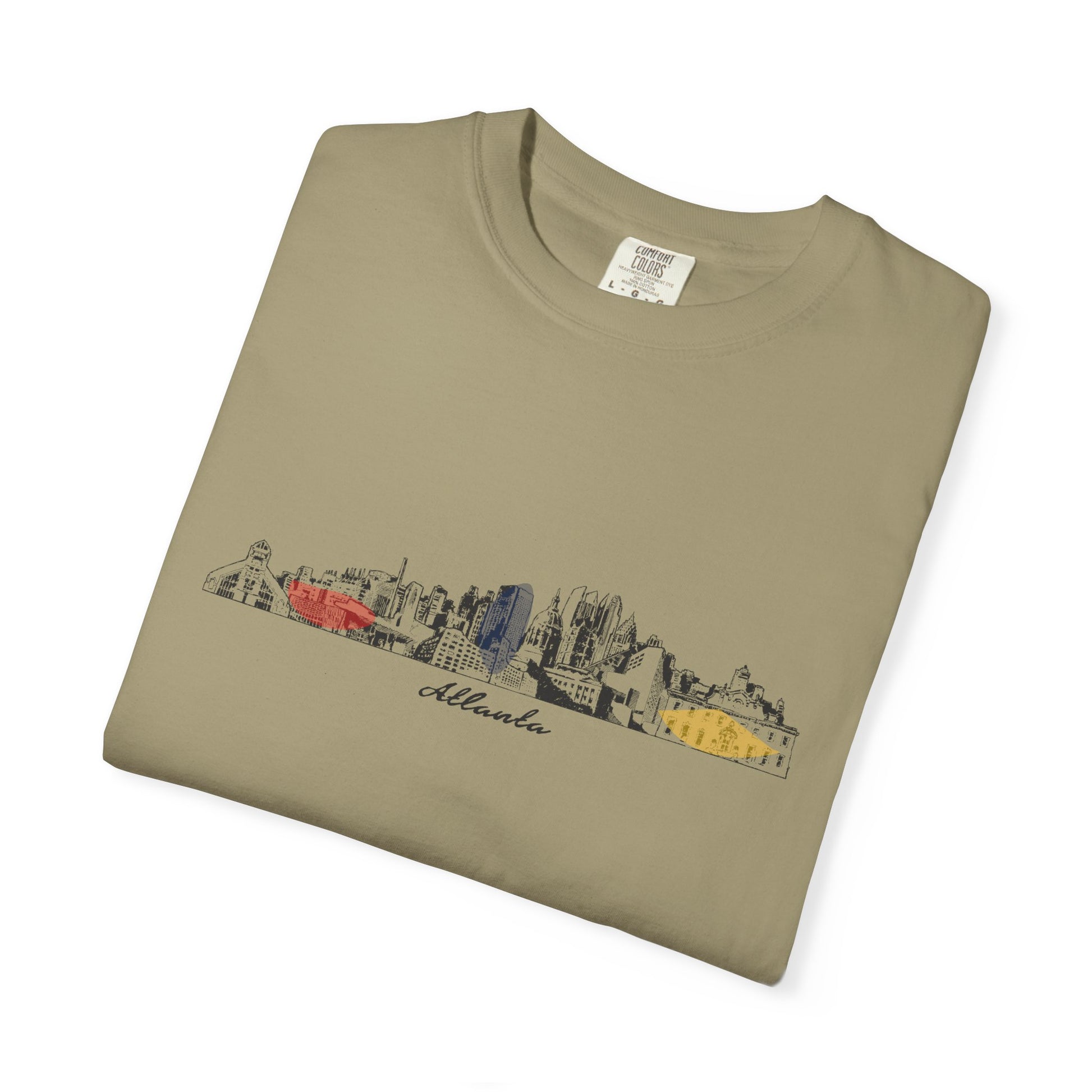 Atlanta Skyline T-Shirt — Minimal Watercolor Cityscape Tee
