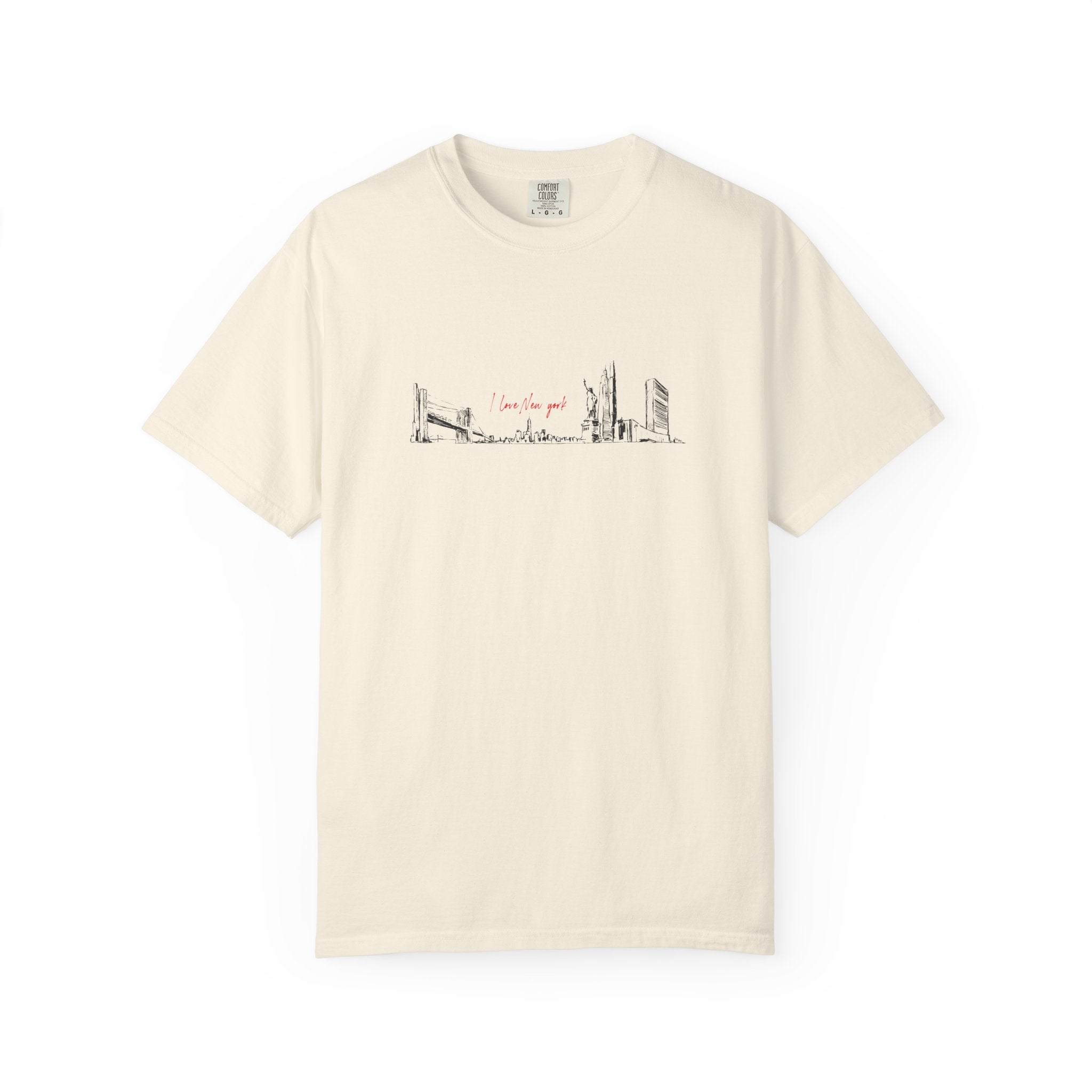 City Skyline Sketch T-Shirt — "wish you were here" Minimal Graphic Tee