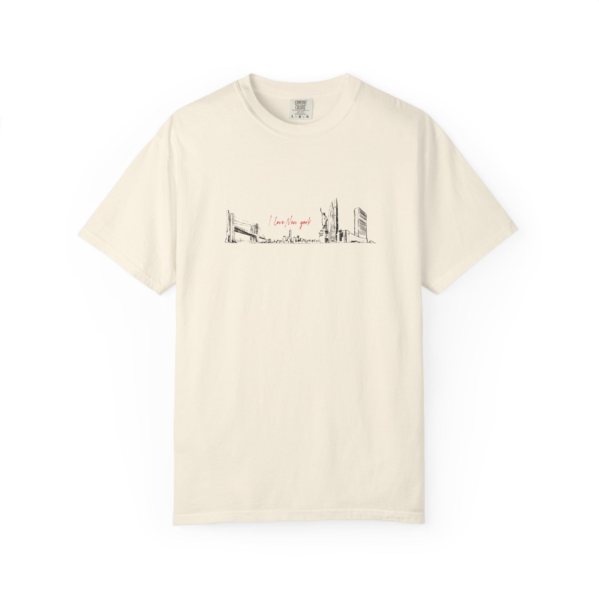 City Skyline Sketch T-Shirt — "wish you were here" Minimal Graphic Tee