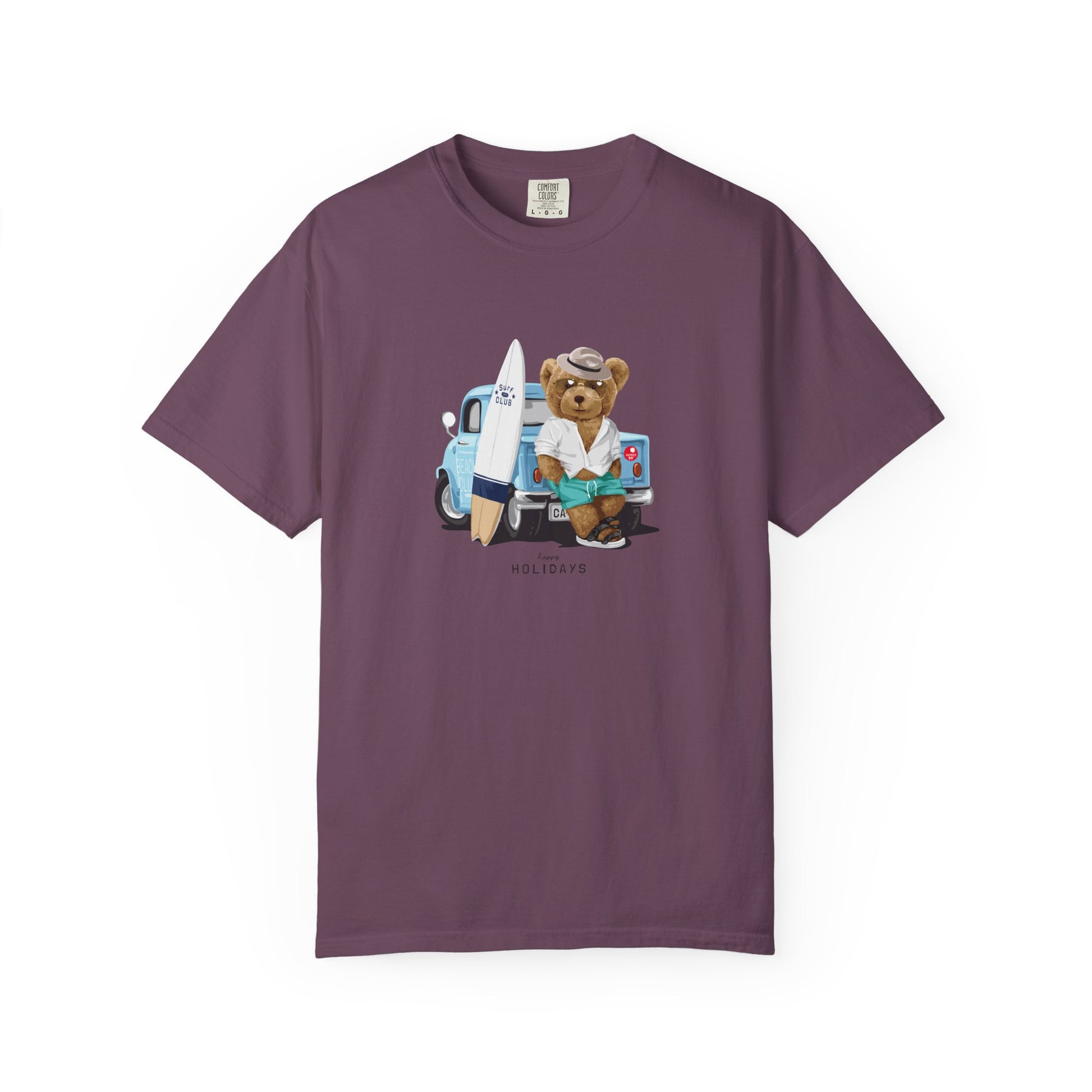 Bear Vacation Graphic T-Shirt — 'Holidays' Cute Teddy with Camper Lifestyle