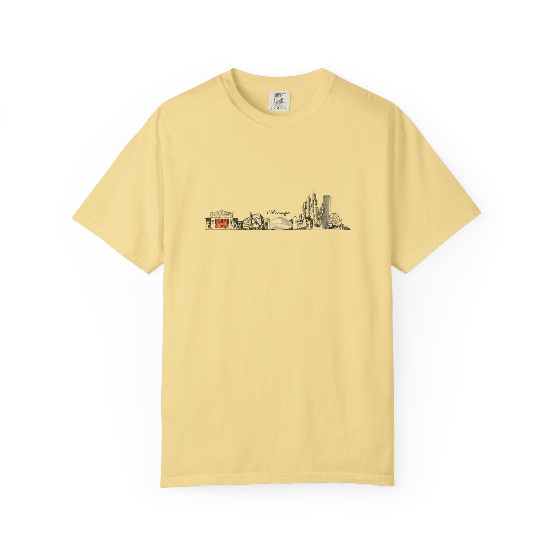 City Skyline T-Shirt — Minimal Watercolor Landmarks Tee