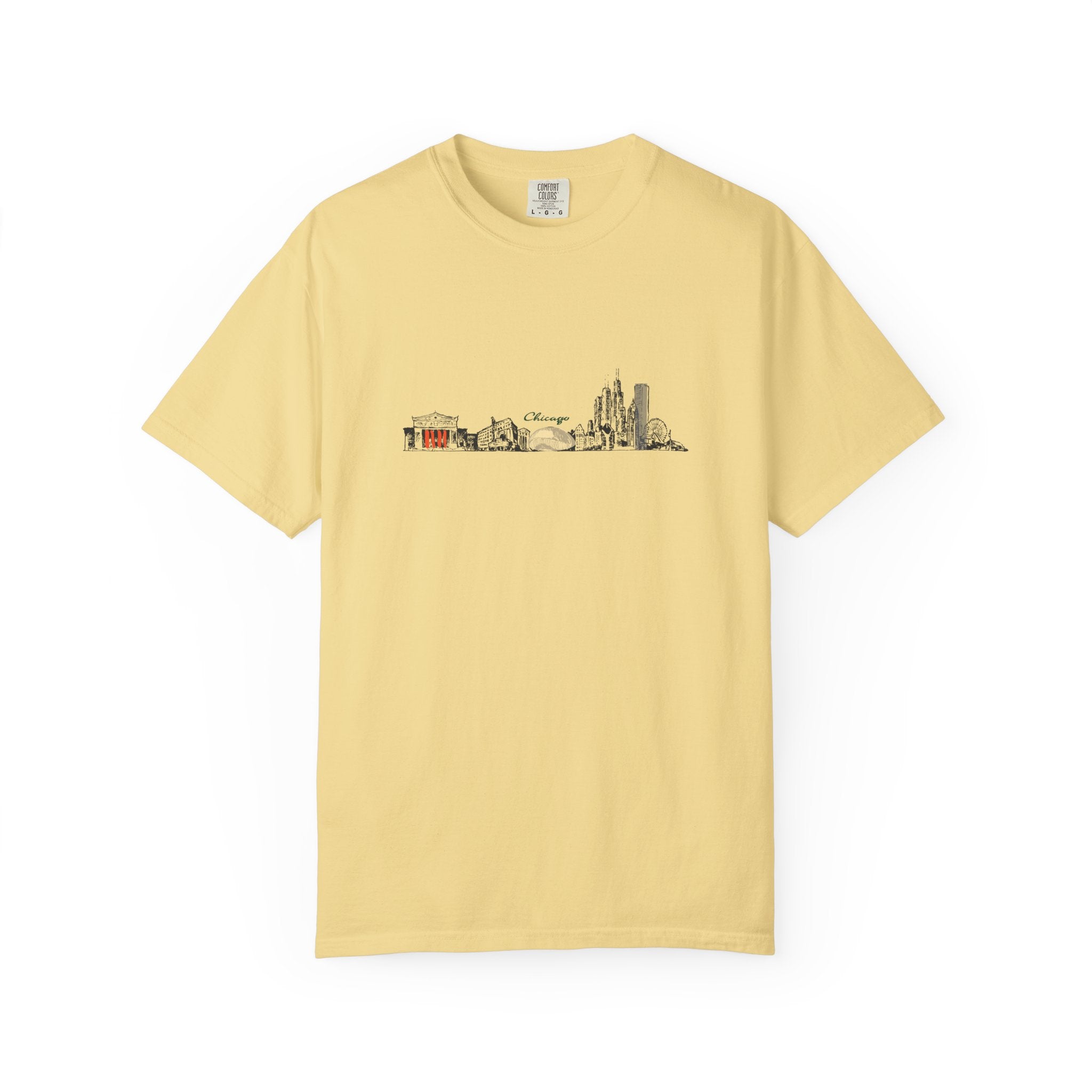 City Skyline T-Shirt — Minimal Watercolor Landmarks Tee
