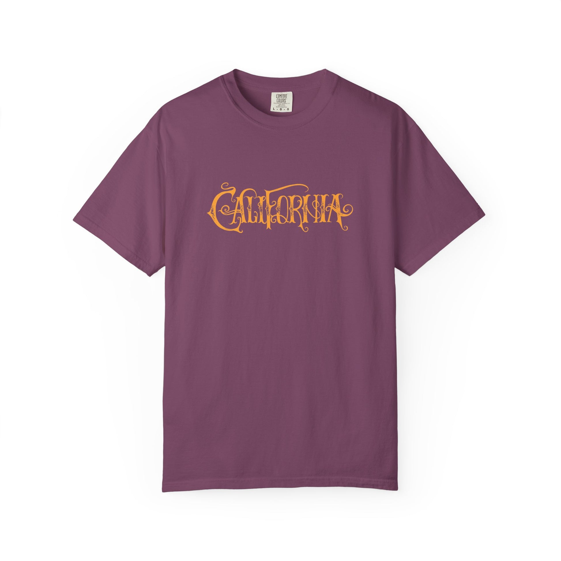 Brown t-shirt with floral heart design on a white background