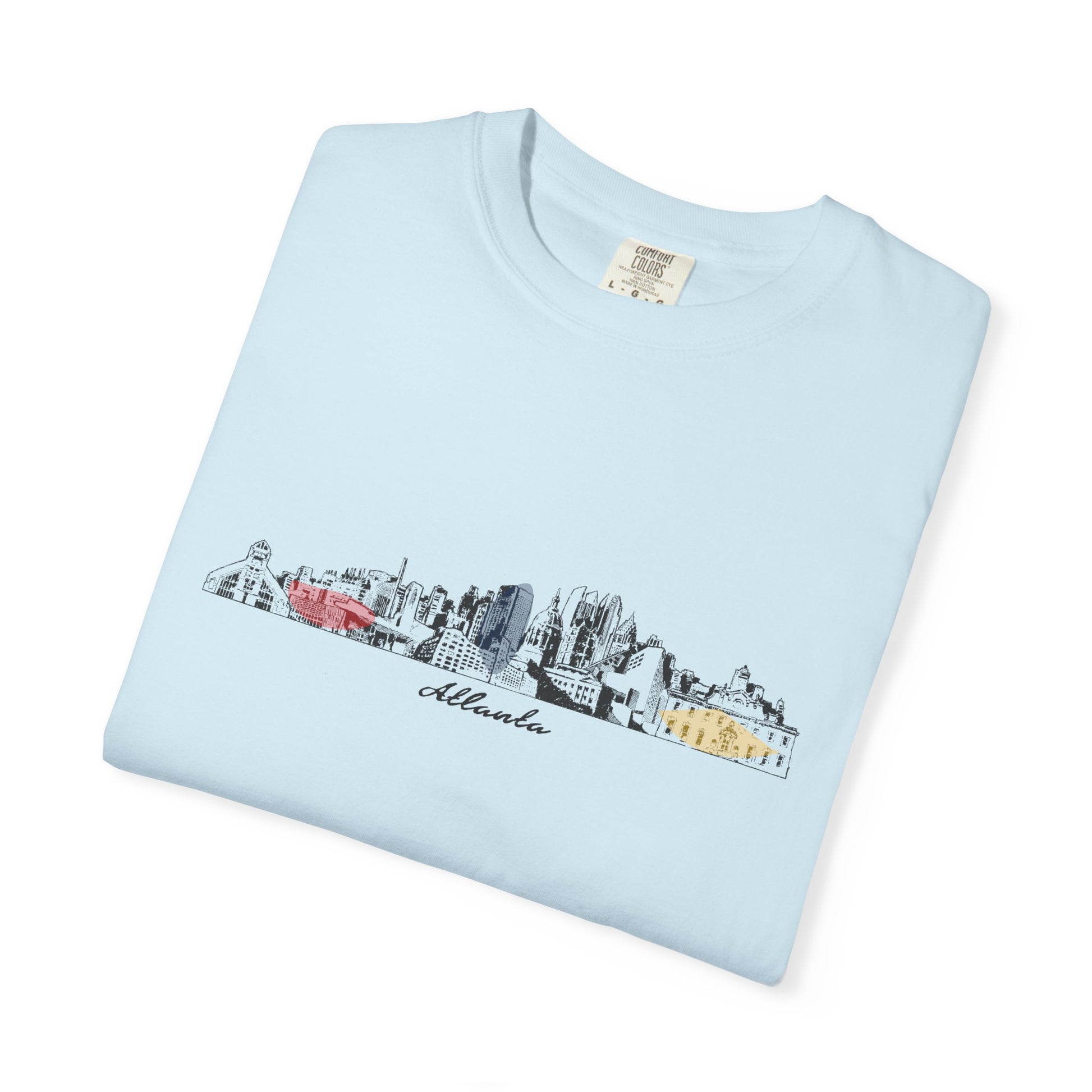 Atlanta Skyline T-Shirt — Minimal Watercolor Cityscape Tee