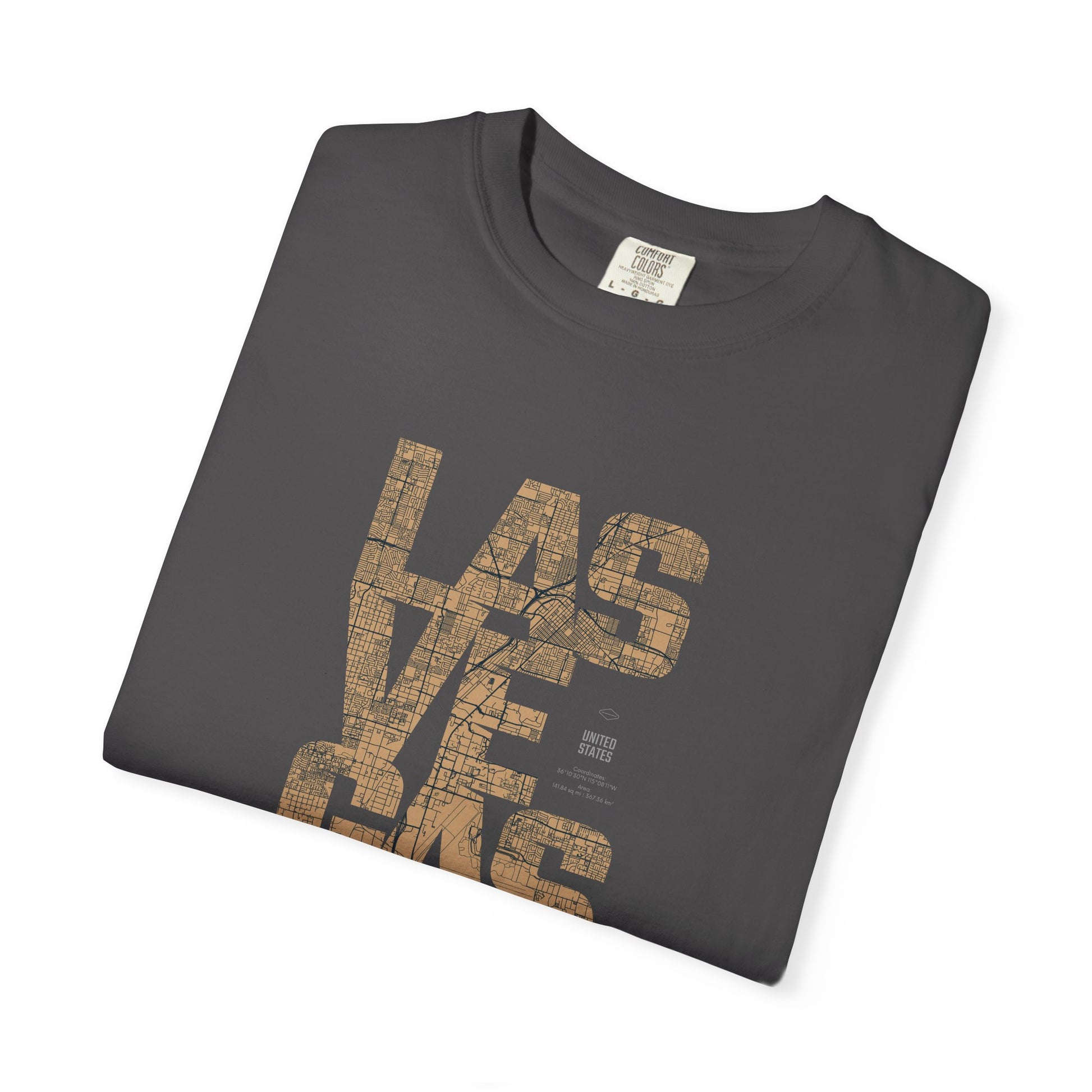 Las Vegas Rustic Text T-Shirt — Vintage Casino Travel Tee