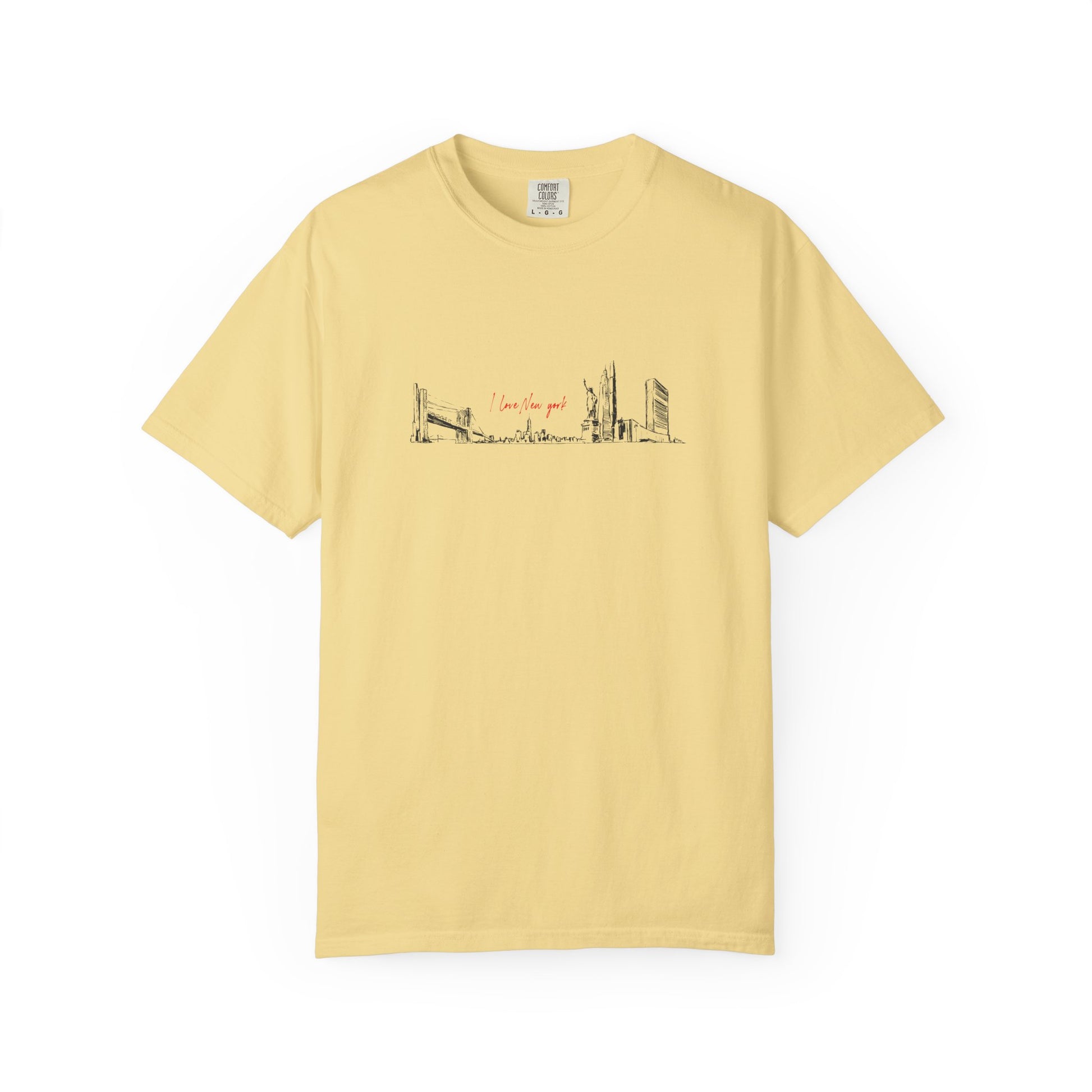 City Skyline Sketch T-Shirt — "wish you were here" Minimal Graphic Tee