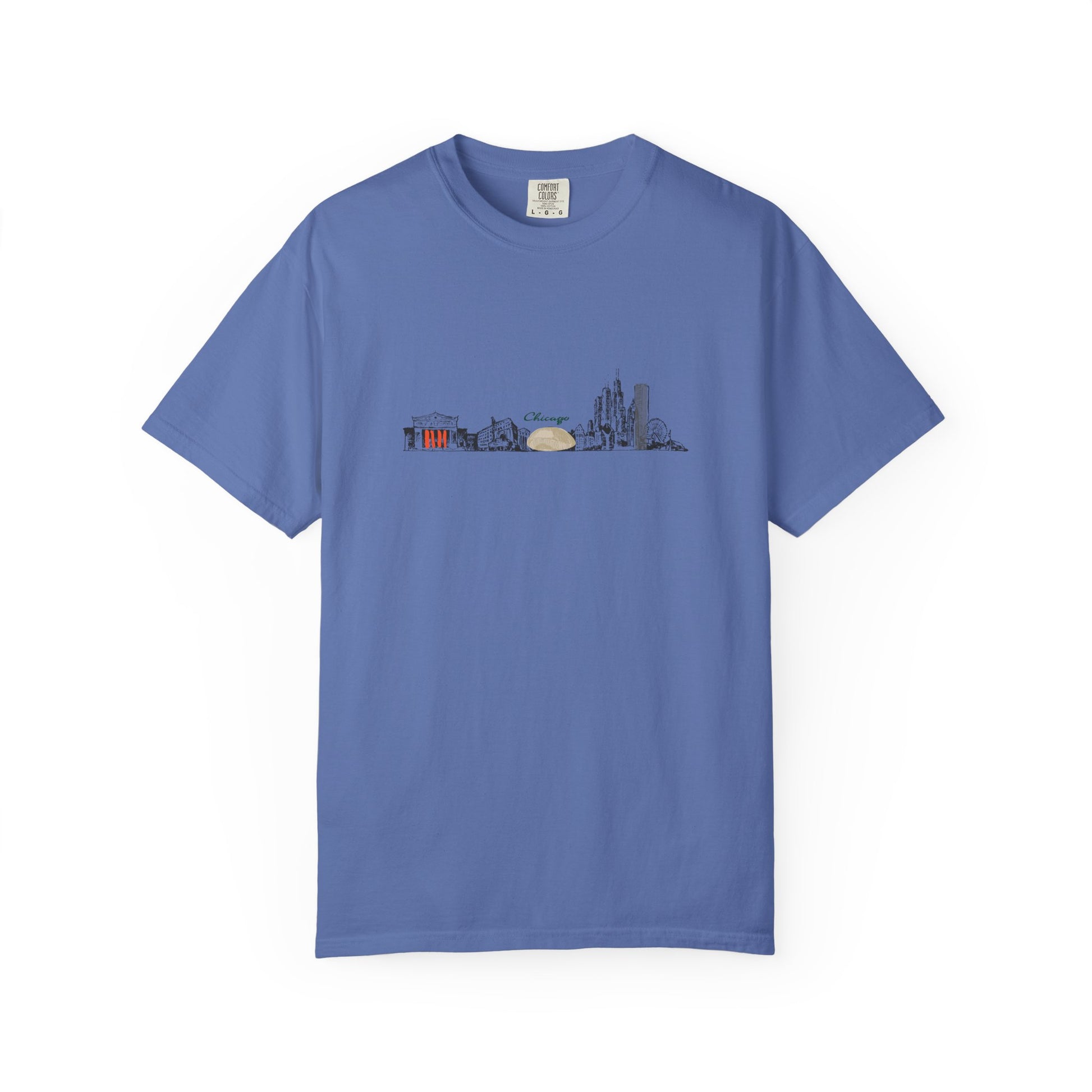 City Skyline T-Shirt — Minimal Watercolor Landmarks Tee