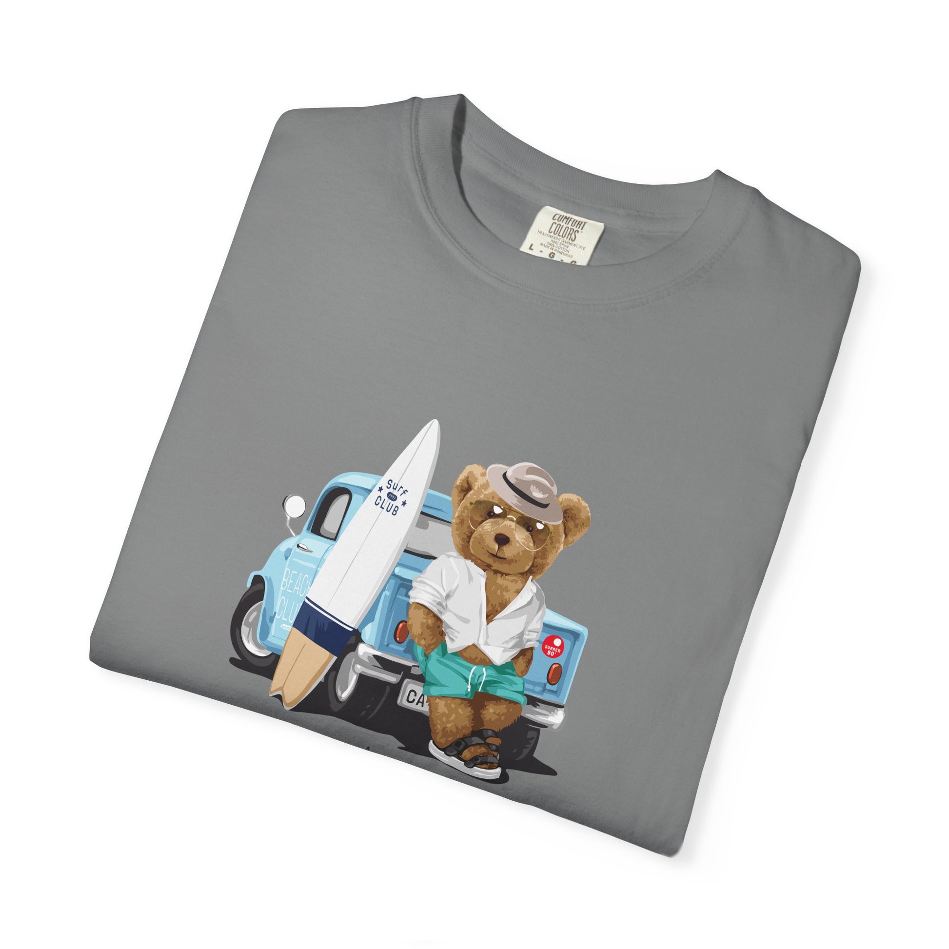 Bear Vacation Graphic T-Shirt — 'Holidays' Cute Teddy with Camper Lifestyle