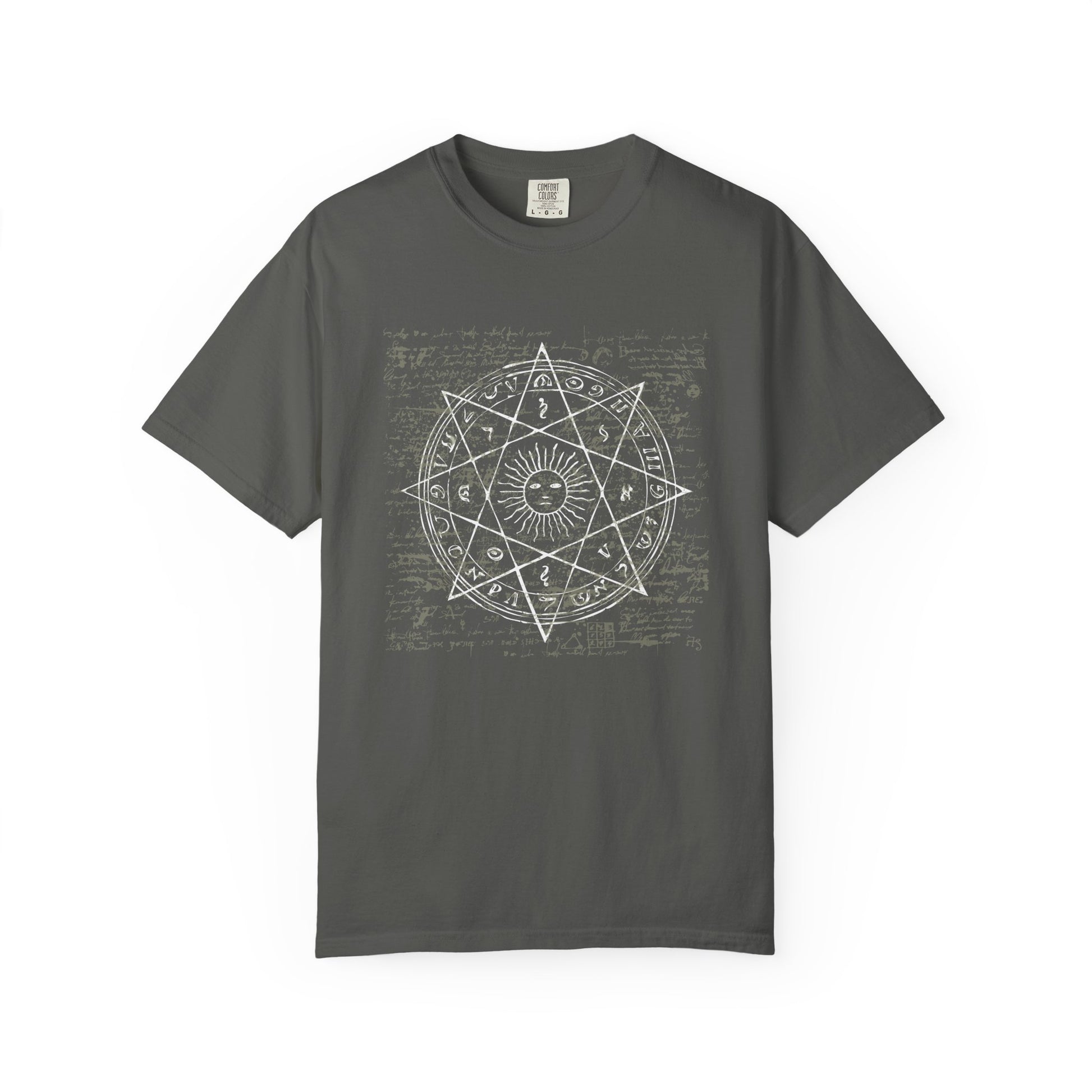 Mystic Compass Tee — Geometric Sun & Star Mandala T-Shirt