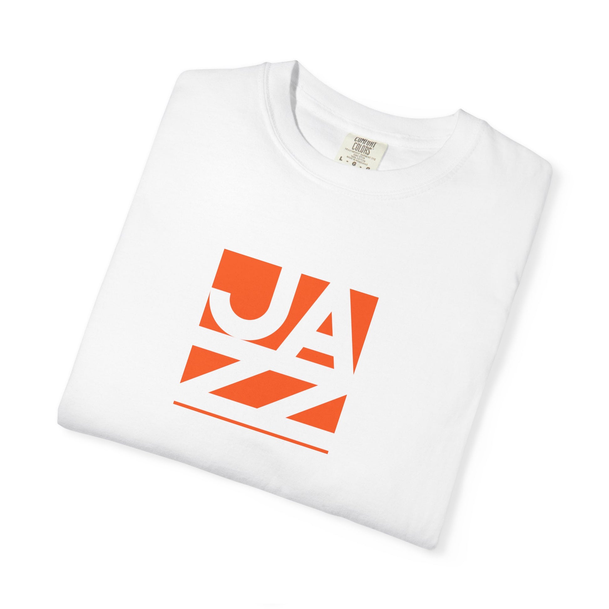 Jazz Graphic T-Shirt — Retro Orange Block Design