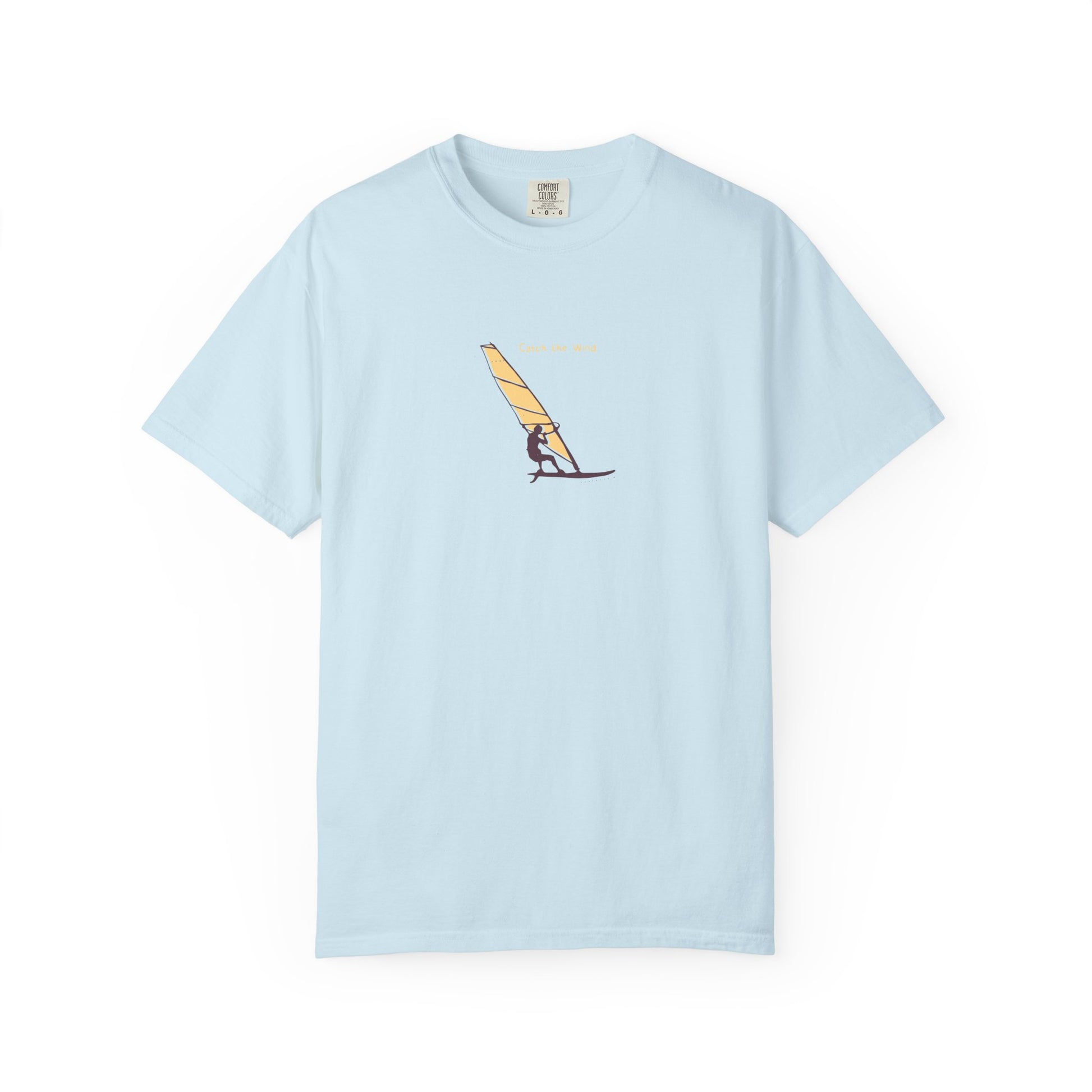 Windsurfing Sunset T-Shirt — Retro Sailboard Graphic Tee