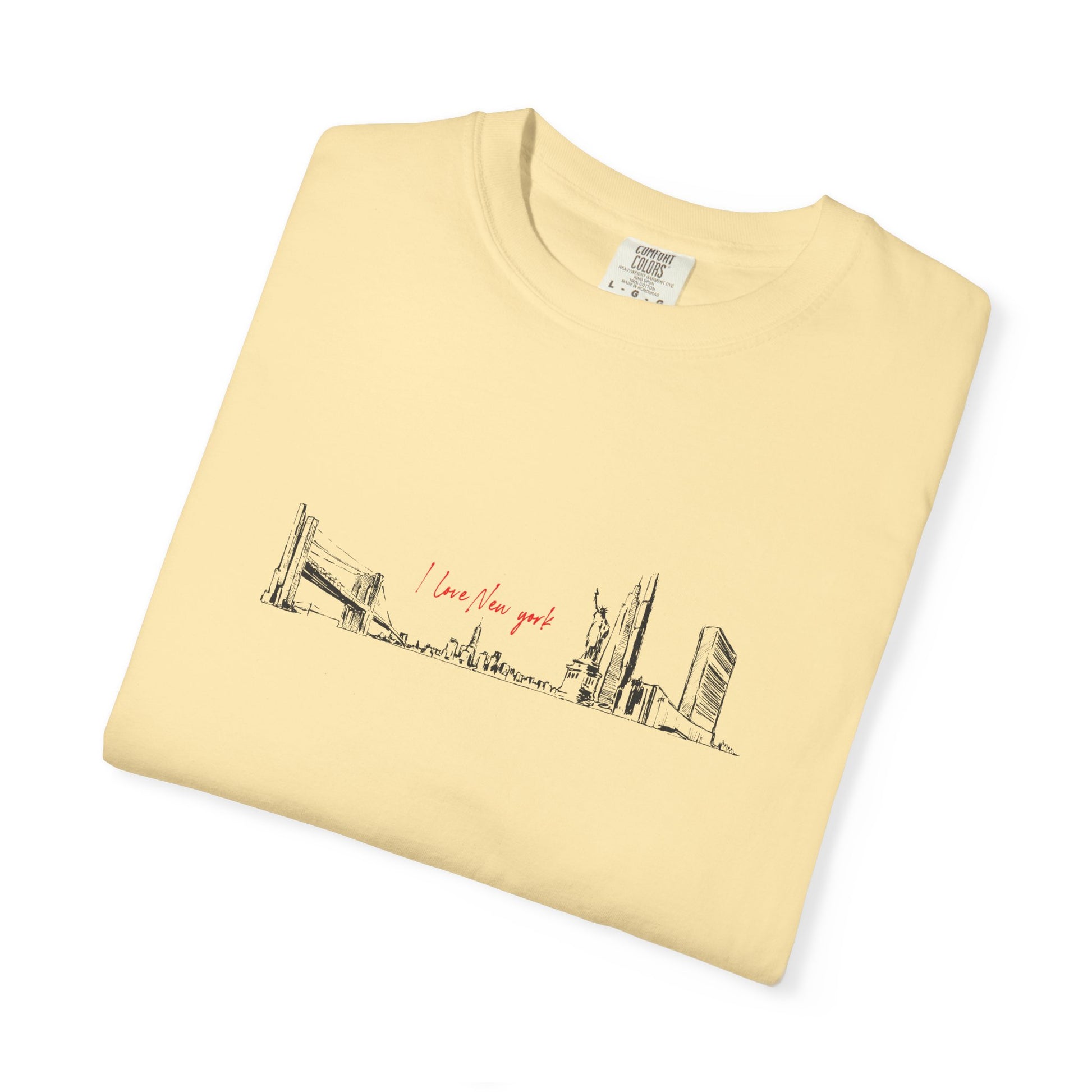 City Skyline Sketch T-Shirt — "wish you were here" Minimal Graphic Tee