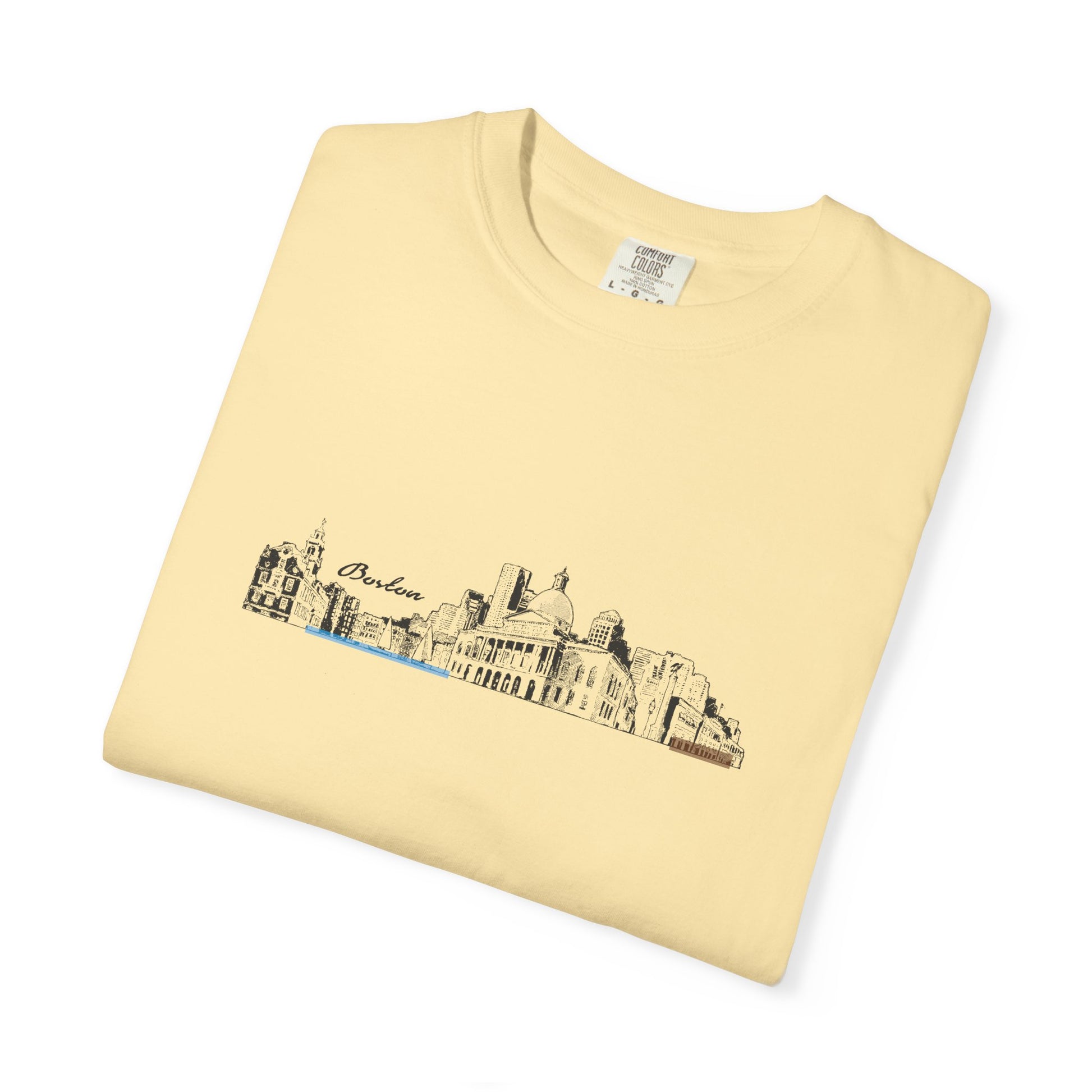 City Skyline Sketch T-Shirt — Minimalist Urban Panorama Tee