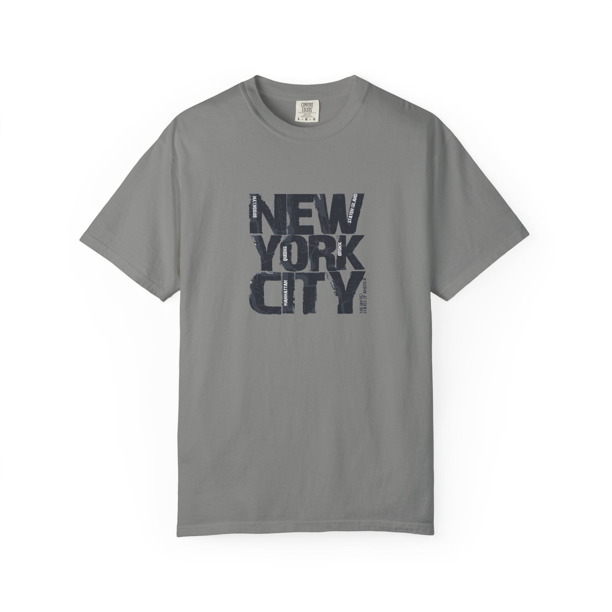 New York City Block Print T-Shirt — Vintage Urban Graphic Tee