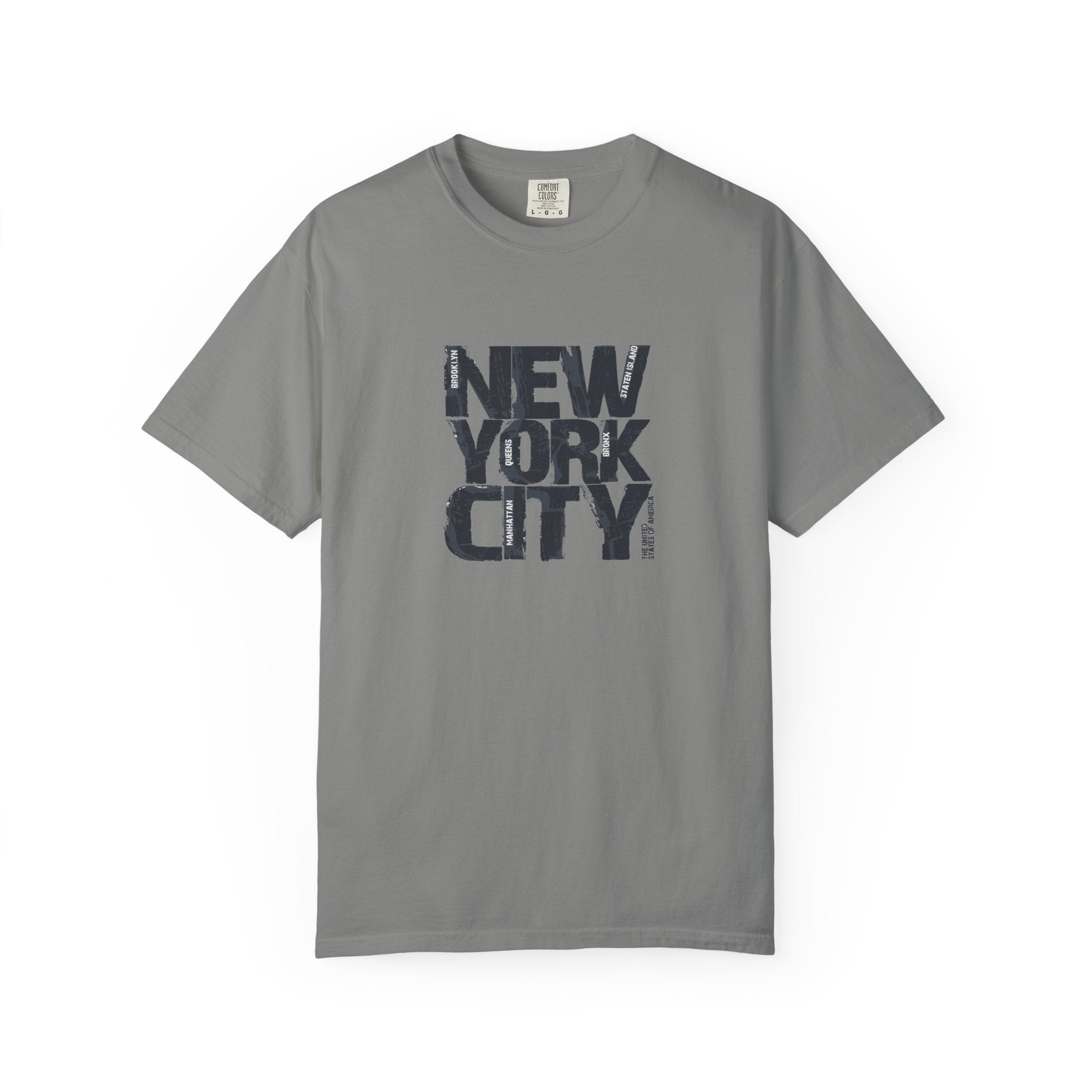 New York City Block Print T-Shirt — Vintage Urban Graphic Tee
