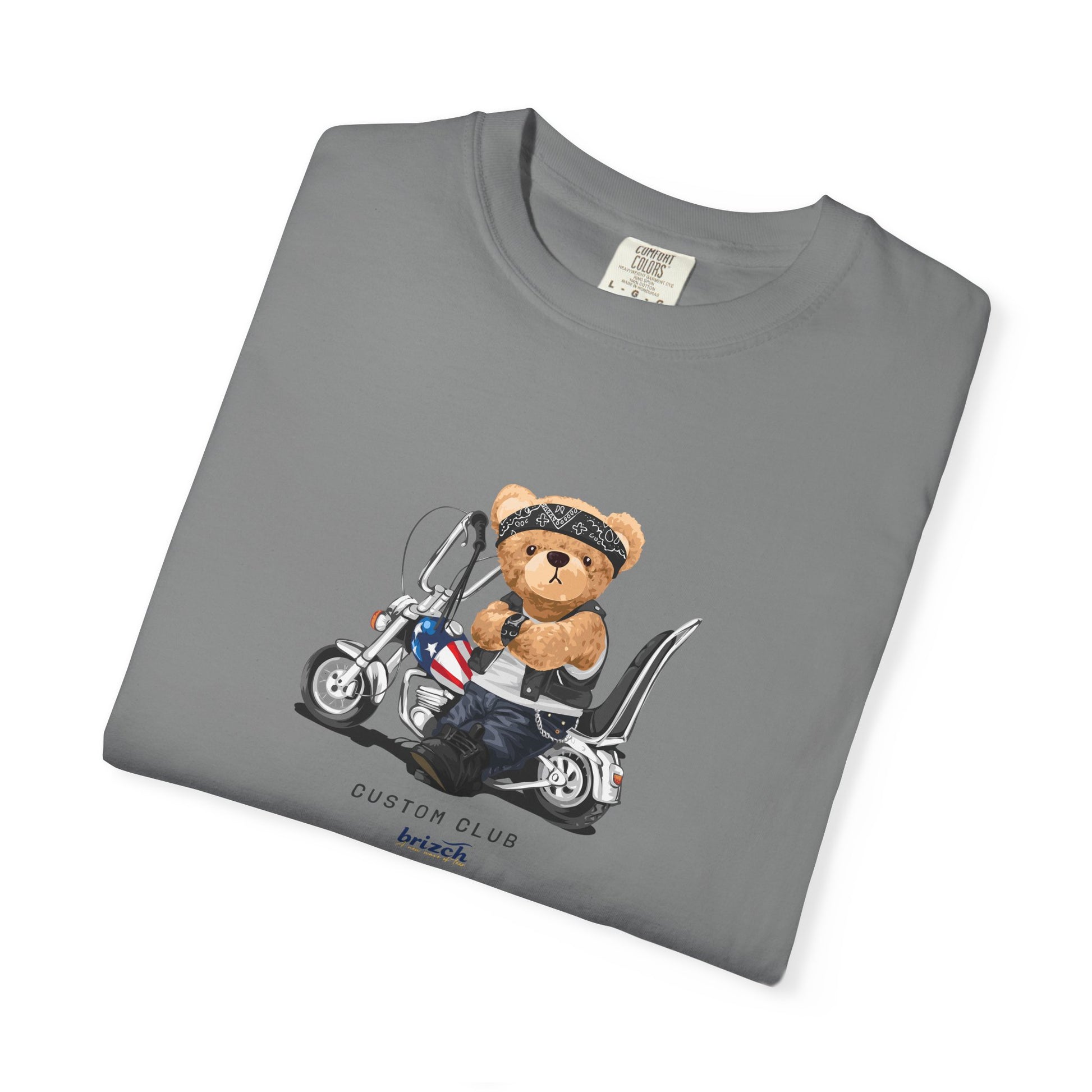 Teddy Bear on Scooter T-Shirt — Cute Vintage Scooter Graphic Tee Lifestyle