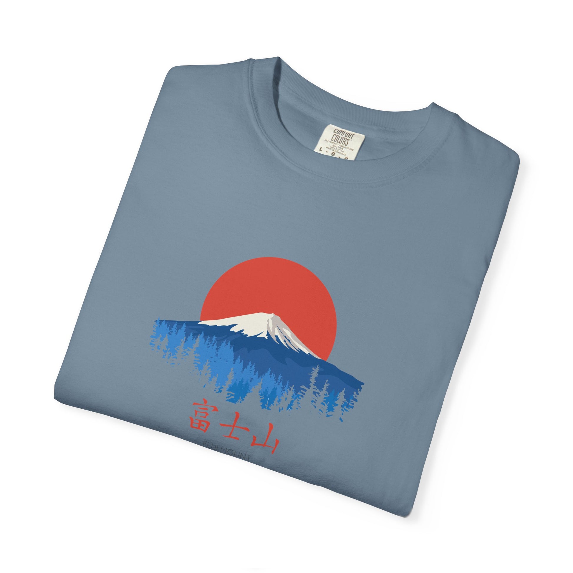 T-Shirt | Mount Fuji Sunrise Graphic Tee — Japanese Kanji Nature Design world