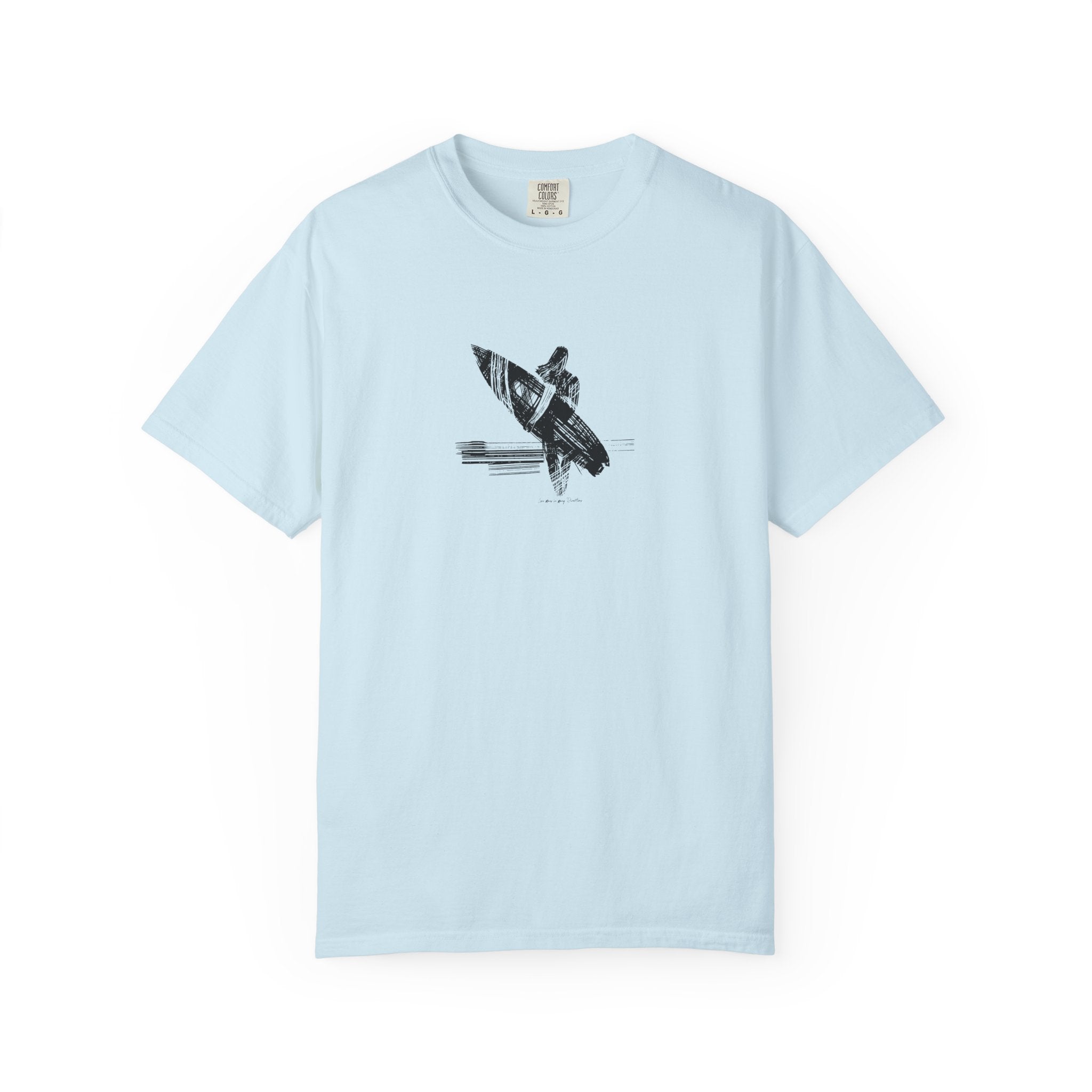 Surfer Silhouette T-Shirt — Vintage Surfboard Graphic Tee