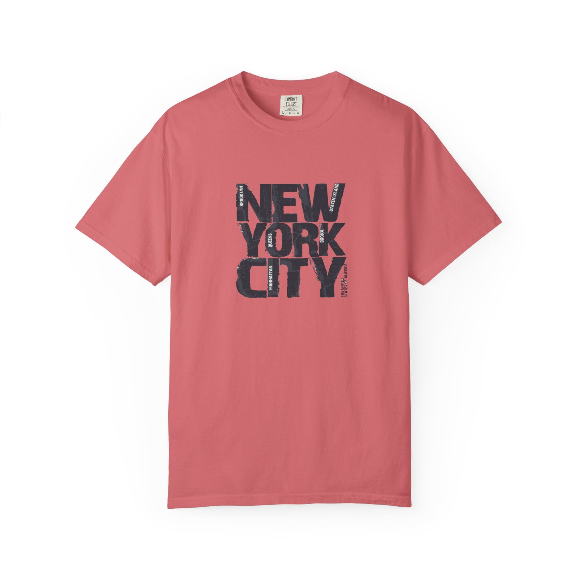 New York City Block Print T-Shirt — Vintage Urban Graphic Tee
