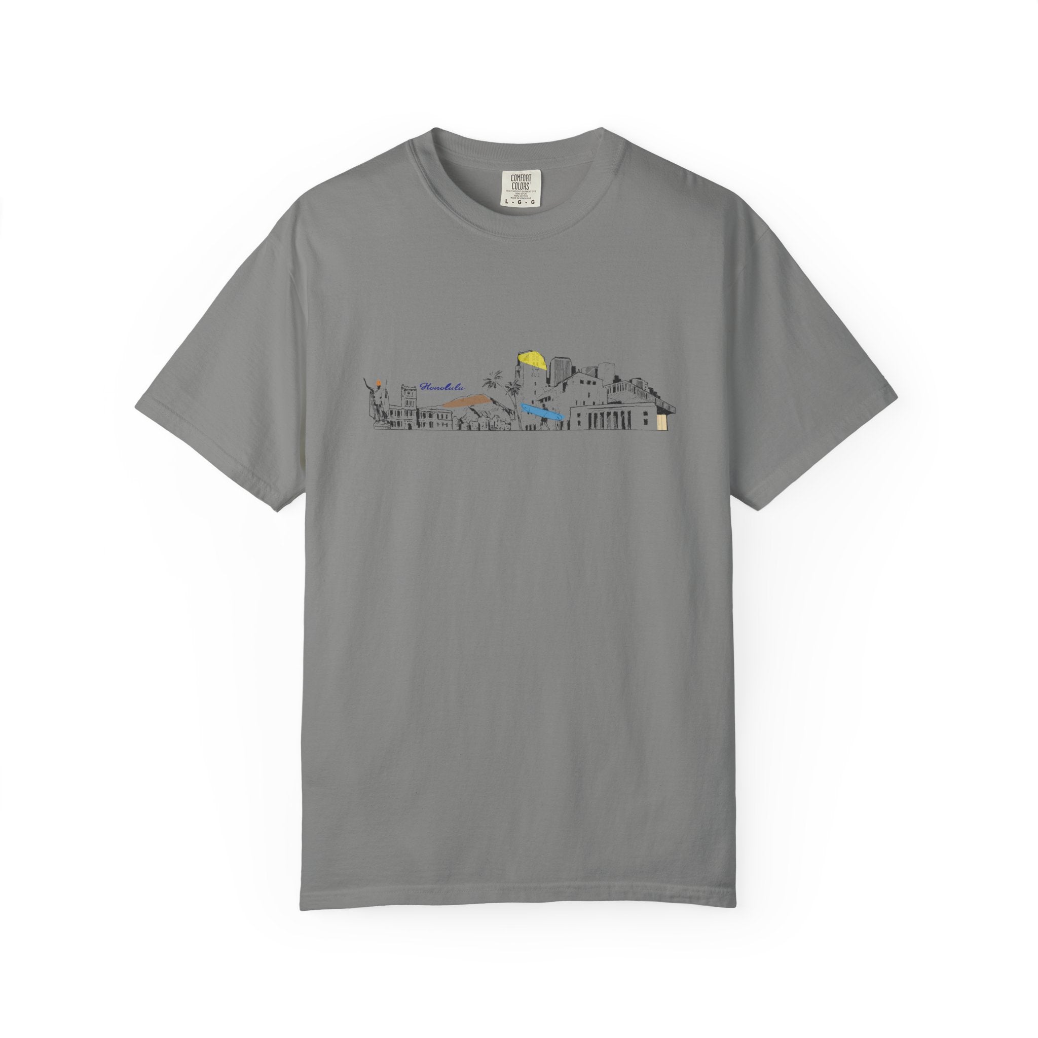 City Skyline T-Shirt — Minimal Hand-Drawn Urban Landscape Tee