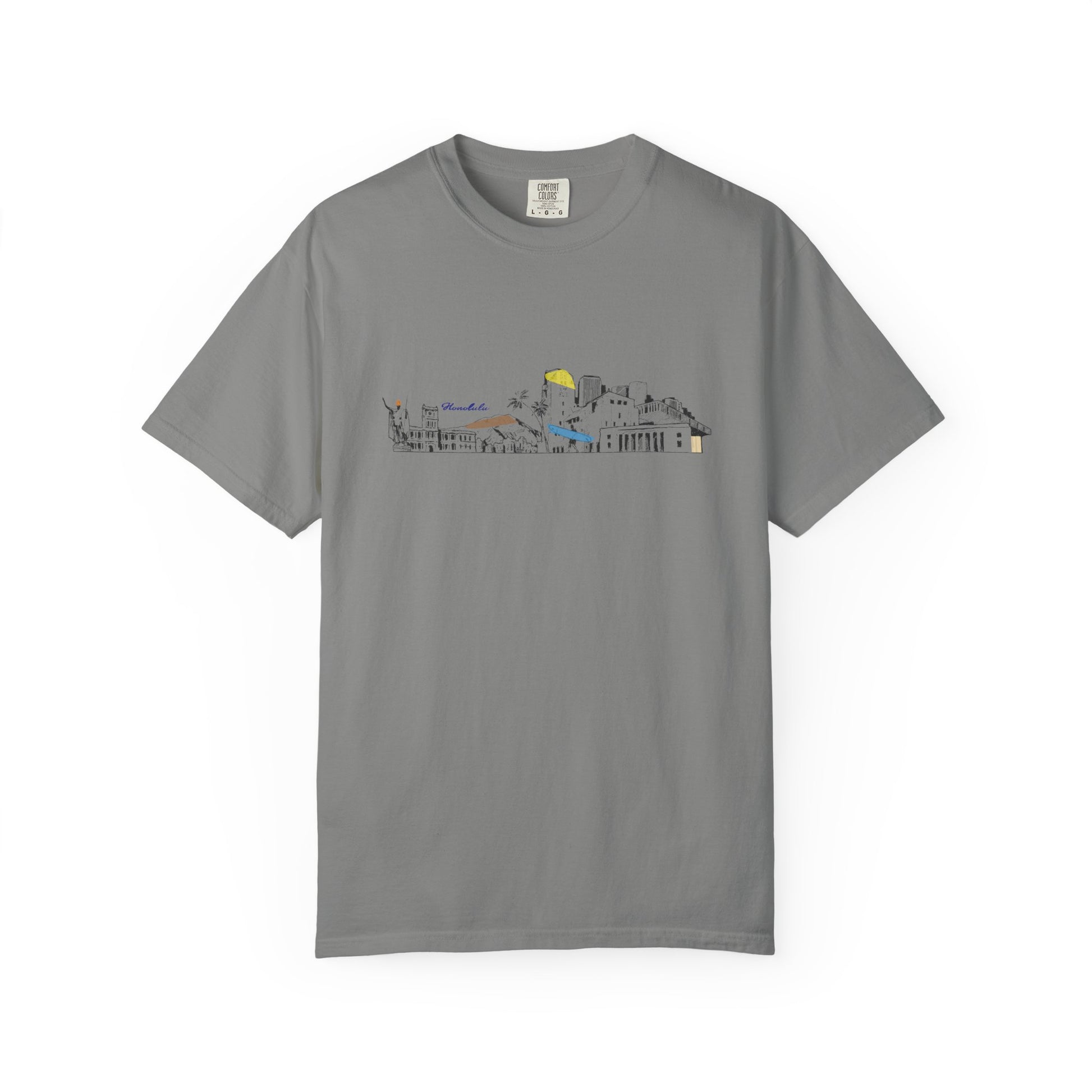 City Skyline T-Shirt — Minimal Hand-Drawn Urban Landscape Tee