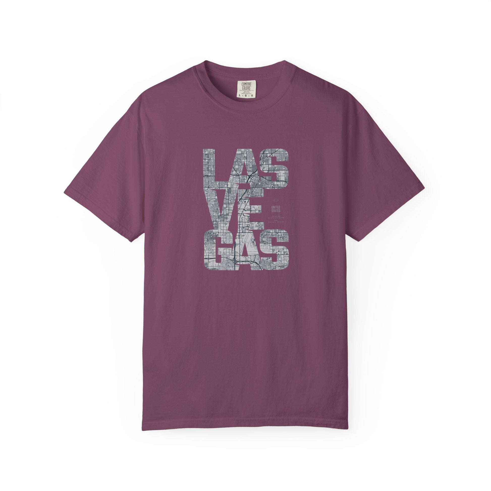 Las Vegas Vintage Block Tee — Retro Cityscape Graphic T-Shirt