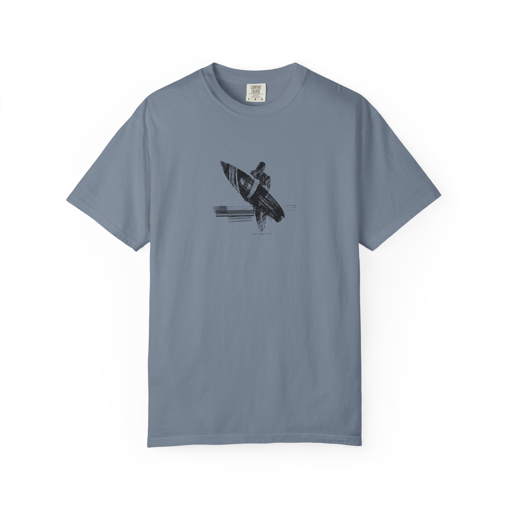 Surfer Silhouette T-Shirt — Vintage Surfboard Graphic Tee