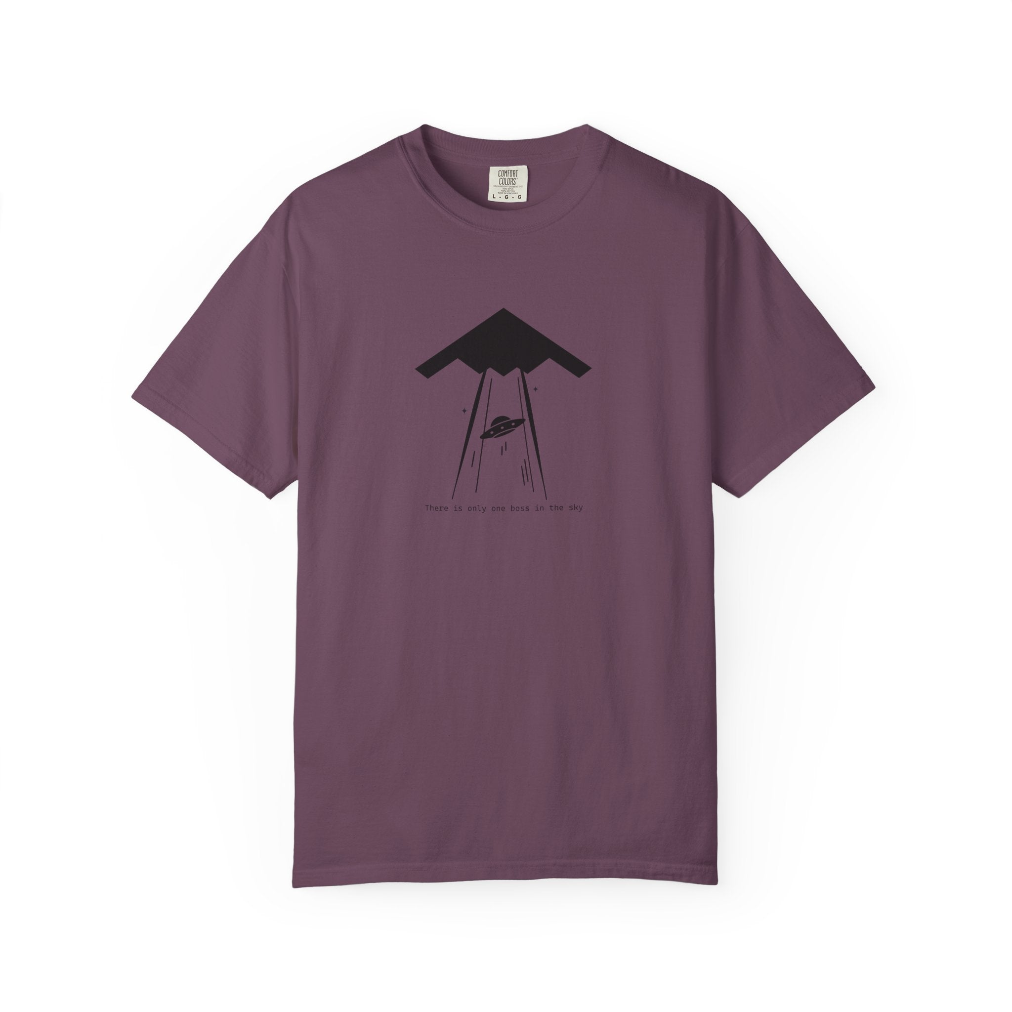 T-Shirt — Minimal UFO Abduction Illustration ("Take Me With You")