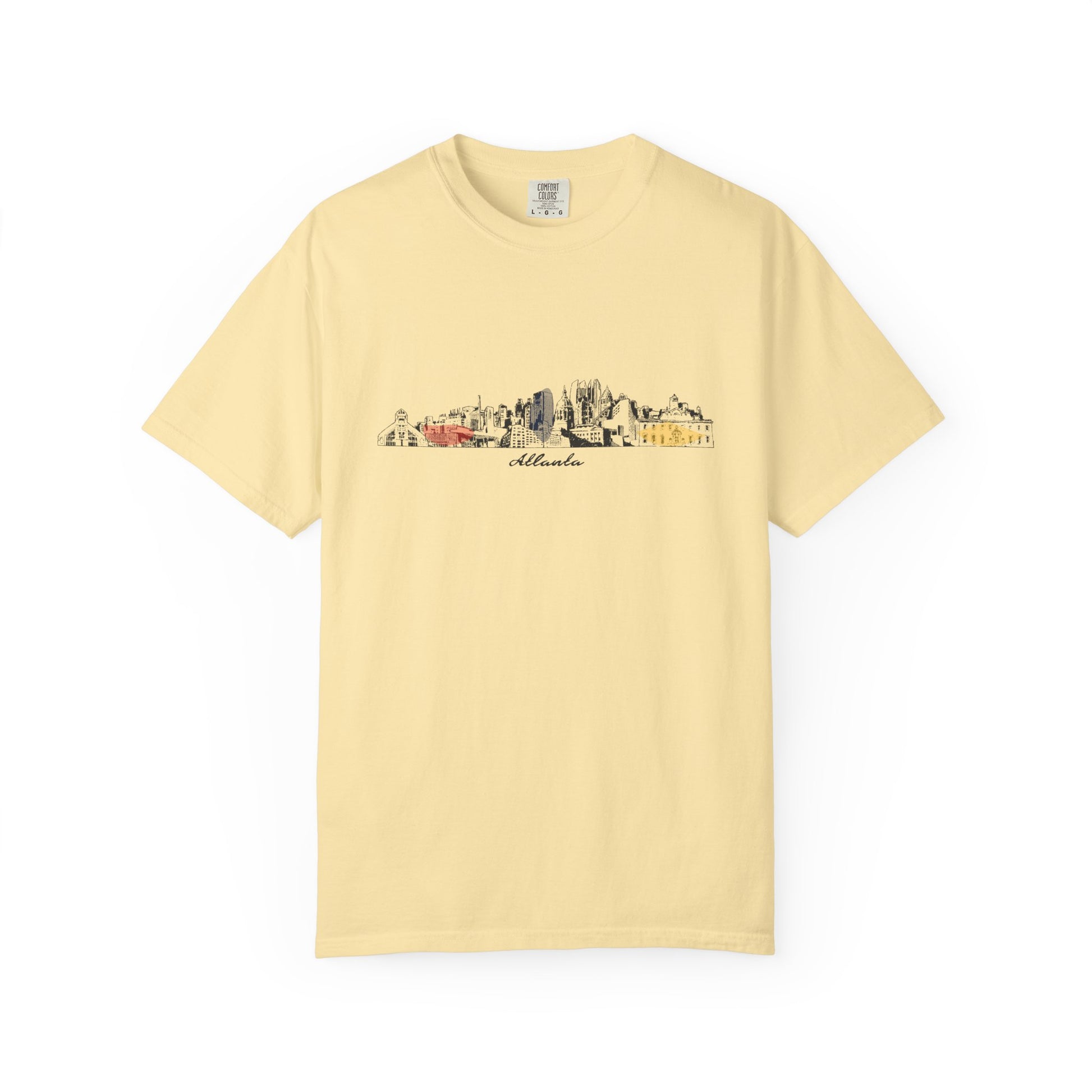 Atlanta Skyline T-Shirt — Minimal Watercolor Cityscape Tee