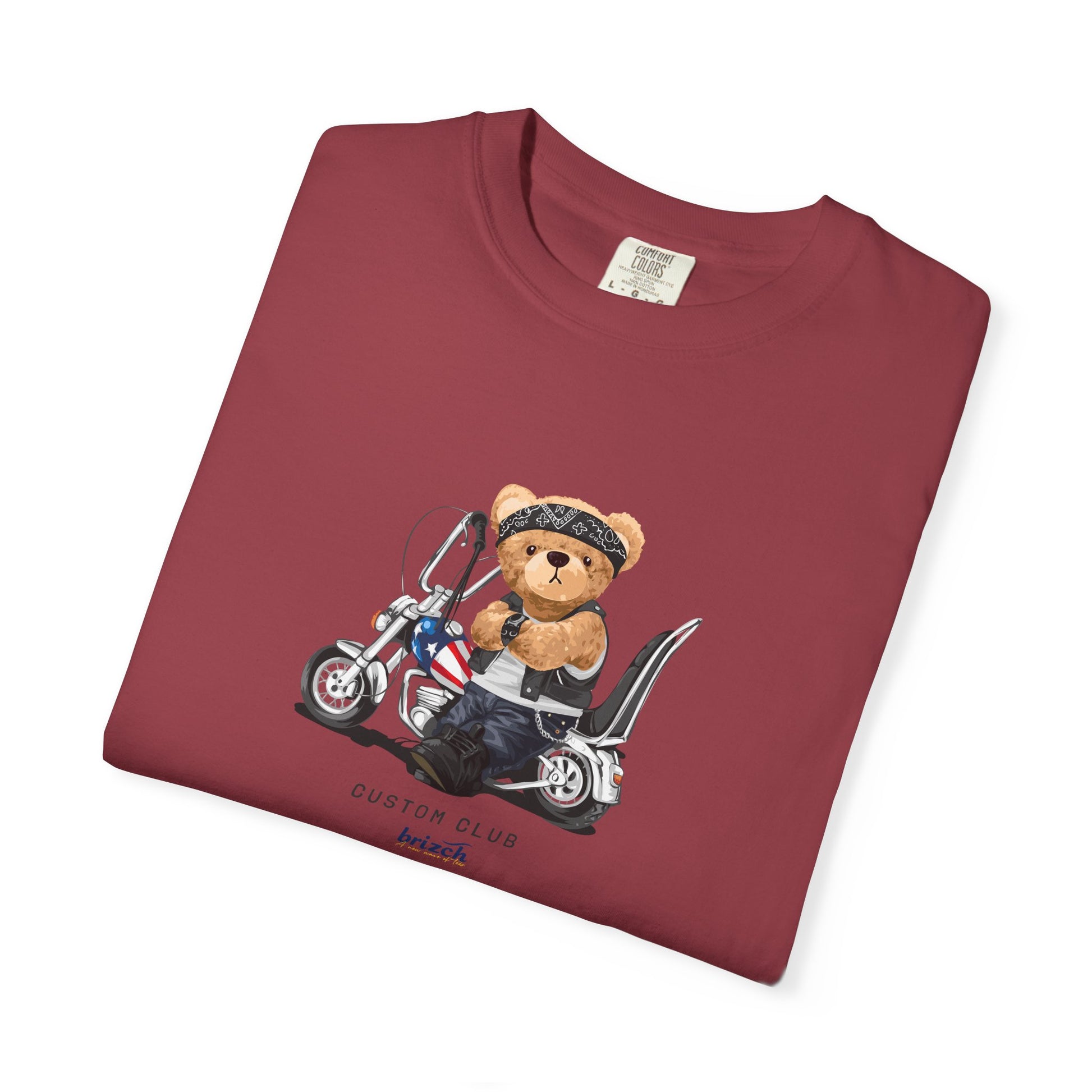 Teddy Bear on Scooter T-Shirt — Cute Vintage Scooter Graphic Tee Lifestyle