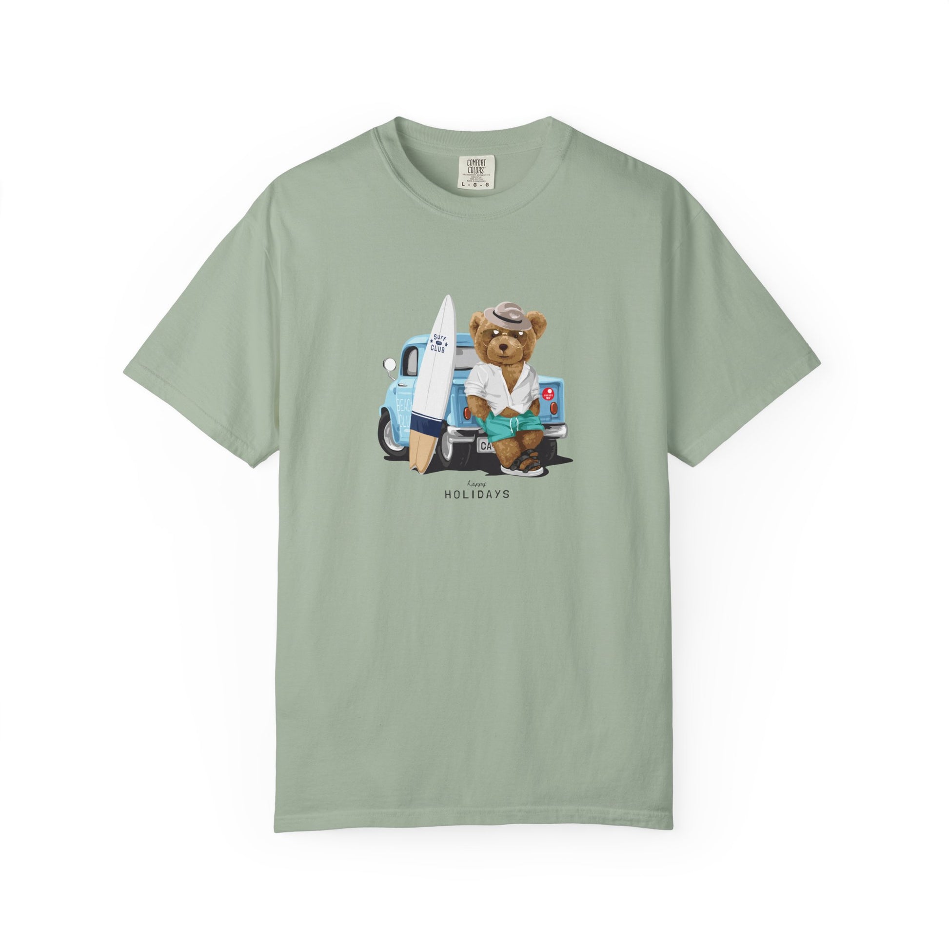 Bear Vacation Graphic T-Shirt — 'Holidays' Cute Teddy with Camper Lifestyle