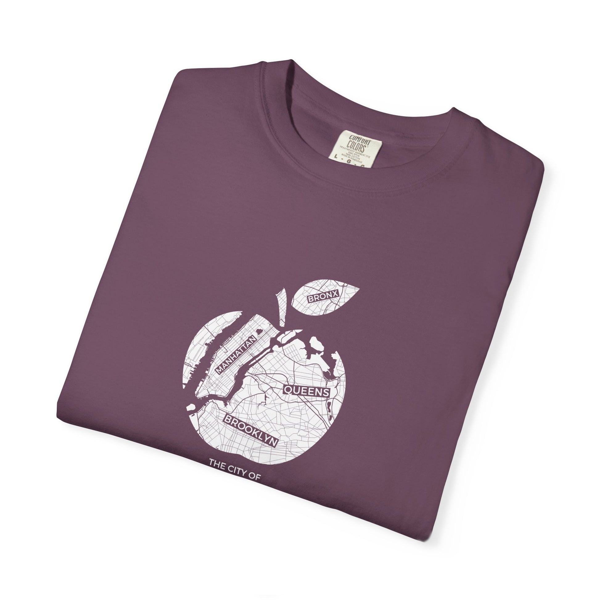 New York Apple Map T-Shirt — Vintage City Graphic Tee world