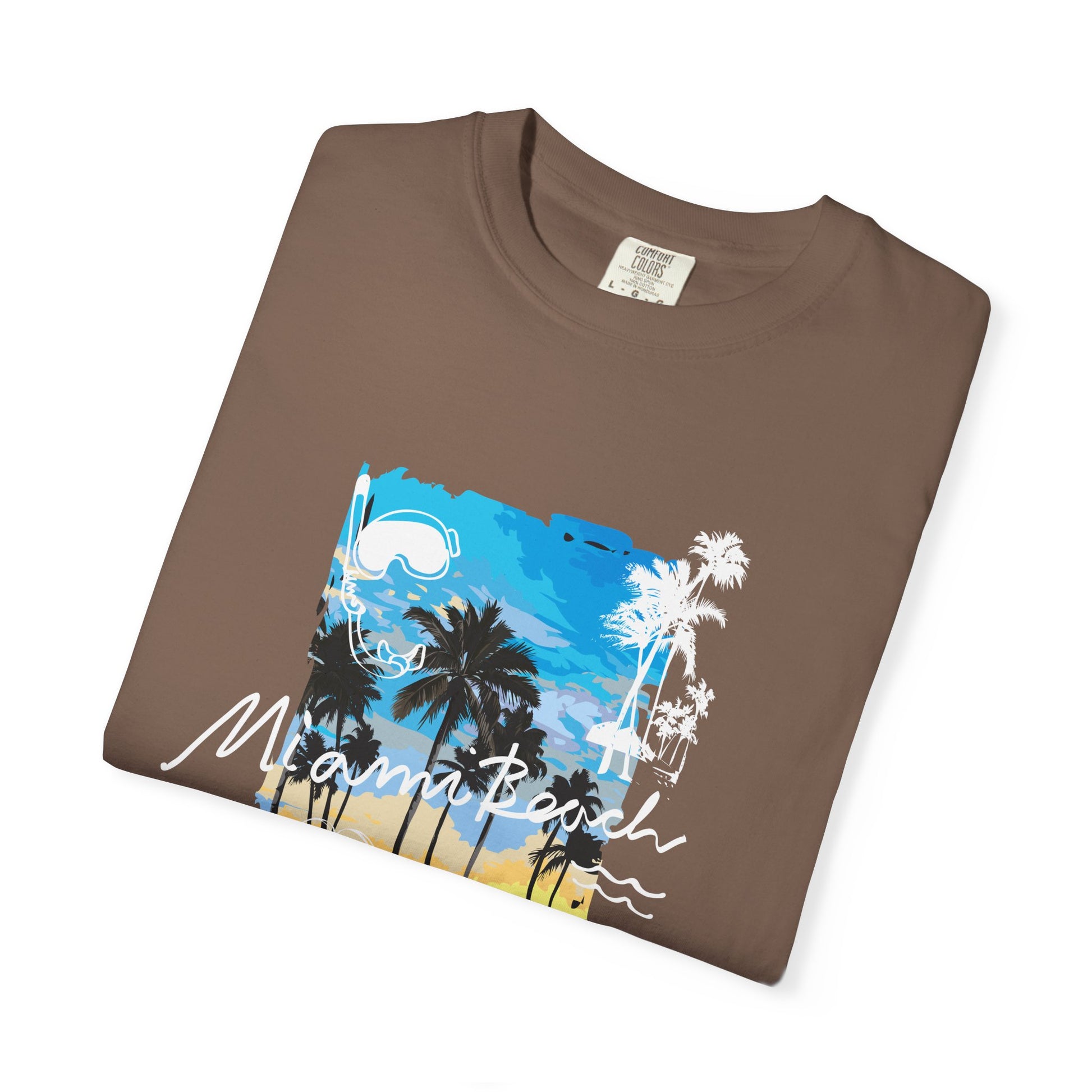 Maui Beach T-Shirt — "Stay Chill & Relax" Tropical Palm Sunset Tee