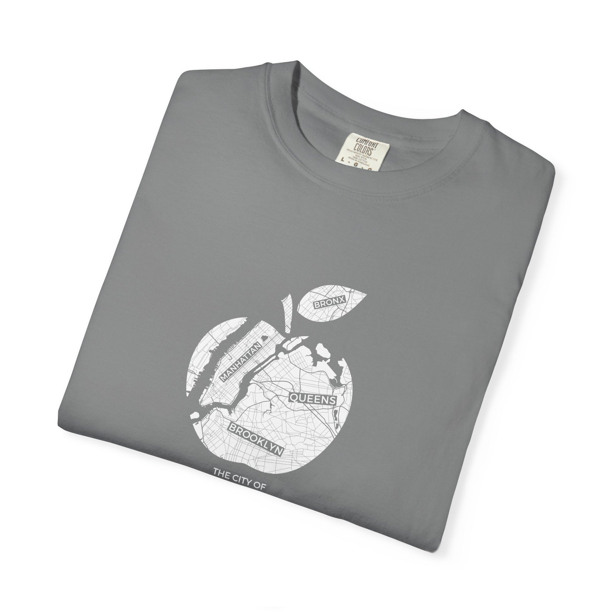 New York Apple Map T-Shirt — Vintage City Graphic Tee world