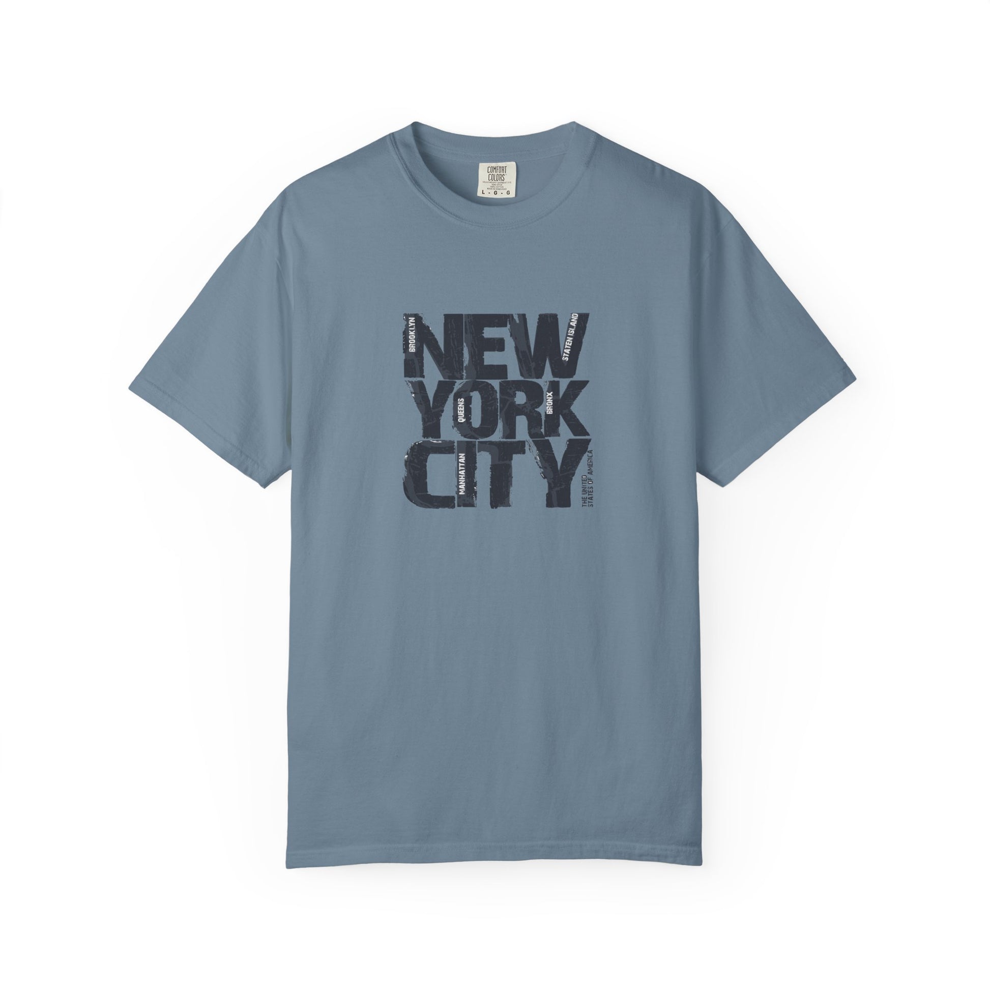 New York City Block Print T-Shirt — Vintage Urban Graphic Tee