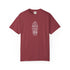 Maroon t-shirt with 'I'd Pick You Again' text on a white background