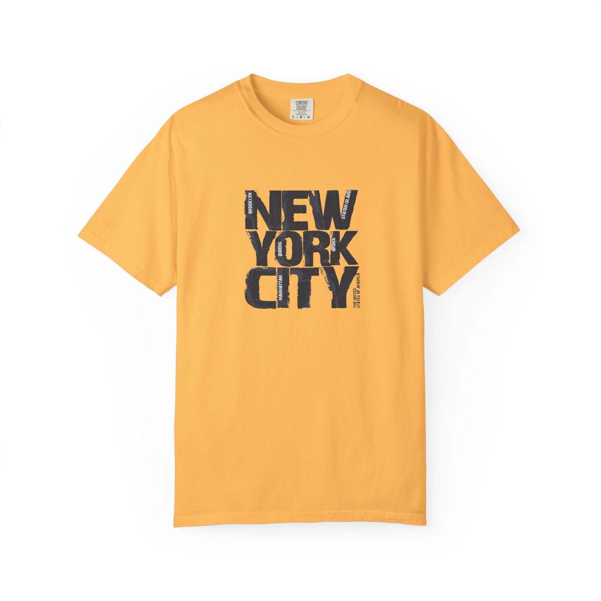New York City Block Print T-Shirt — Vintage Urban Graphic Tee