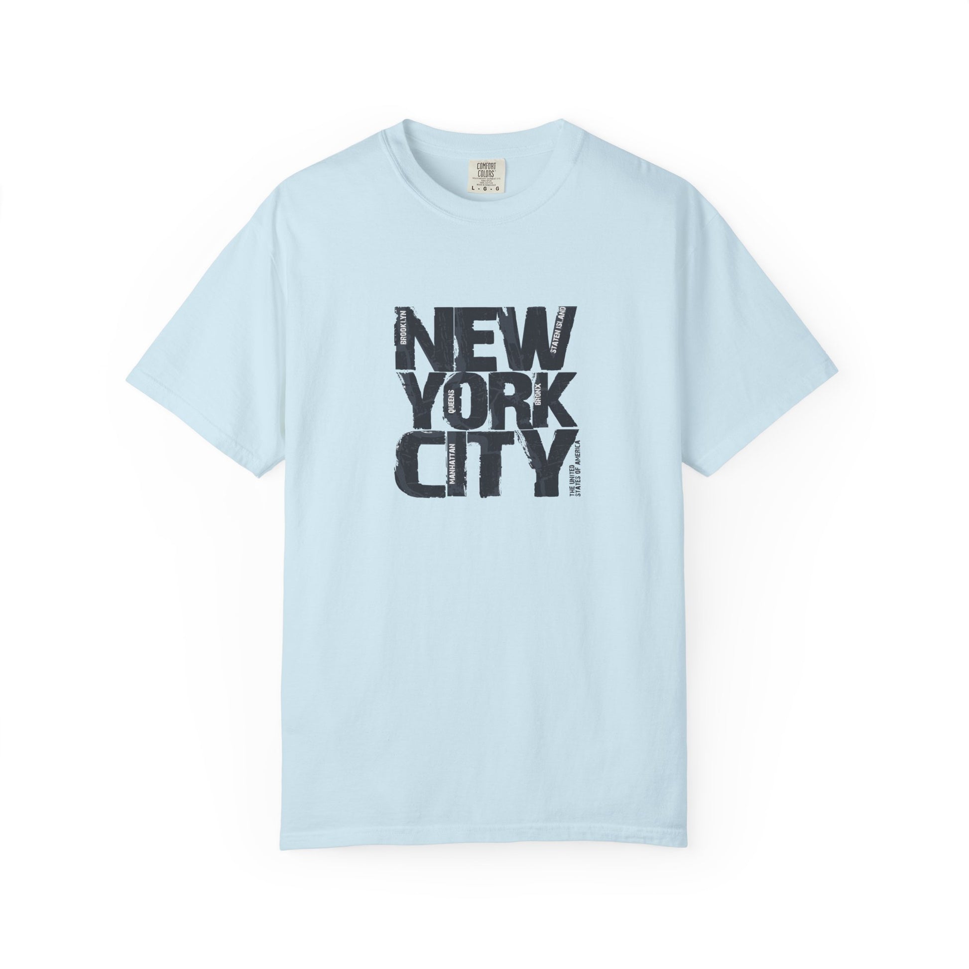 New York City Block Print T-Shirt — Vintage Urban Graphic Tee