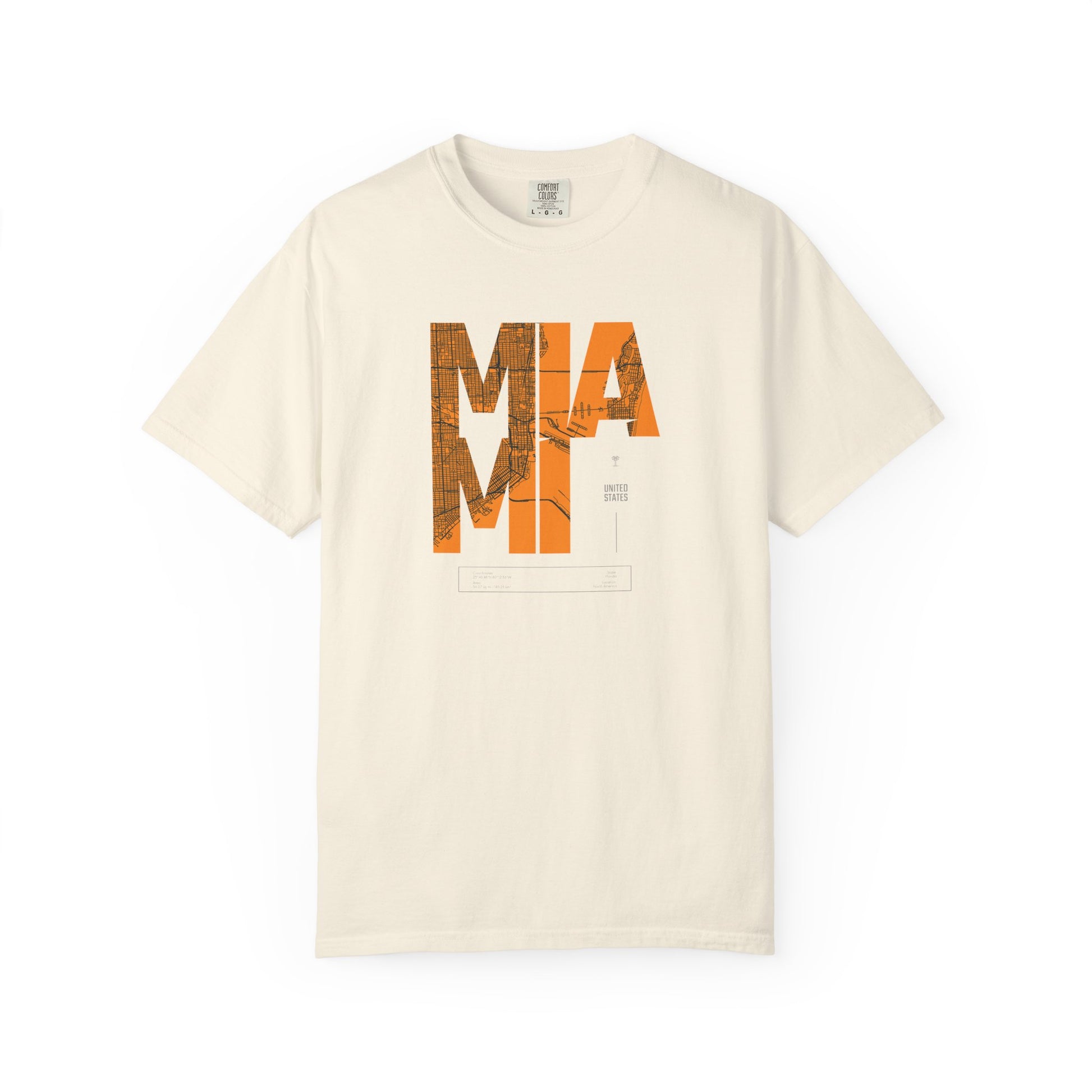 MIA MI Retro Block Graphic T-Shirt — Orange Vintage City Tee